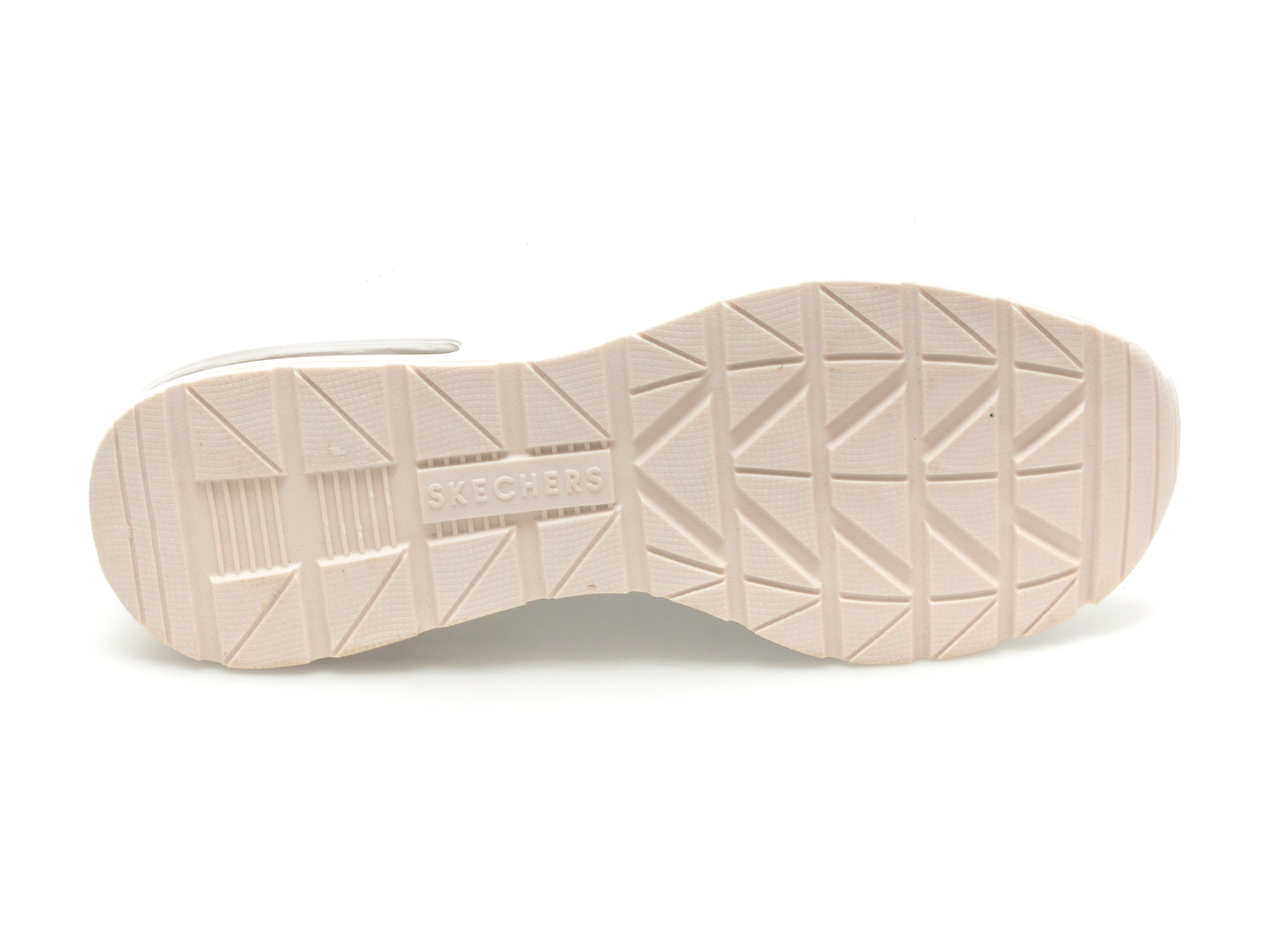 Pantofi sport SKECHERS albi, MILLION AIR, din piele ecologica - imagine 7