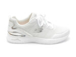 Pantofi sport SKECHERS albi, SKECH-AIR DYNAMIGHT, din material textil