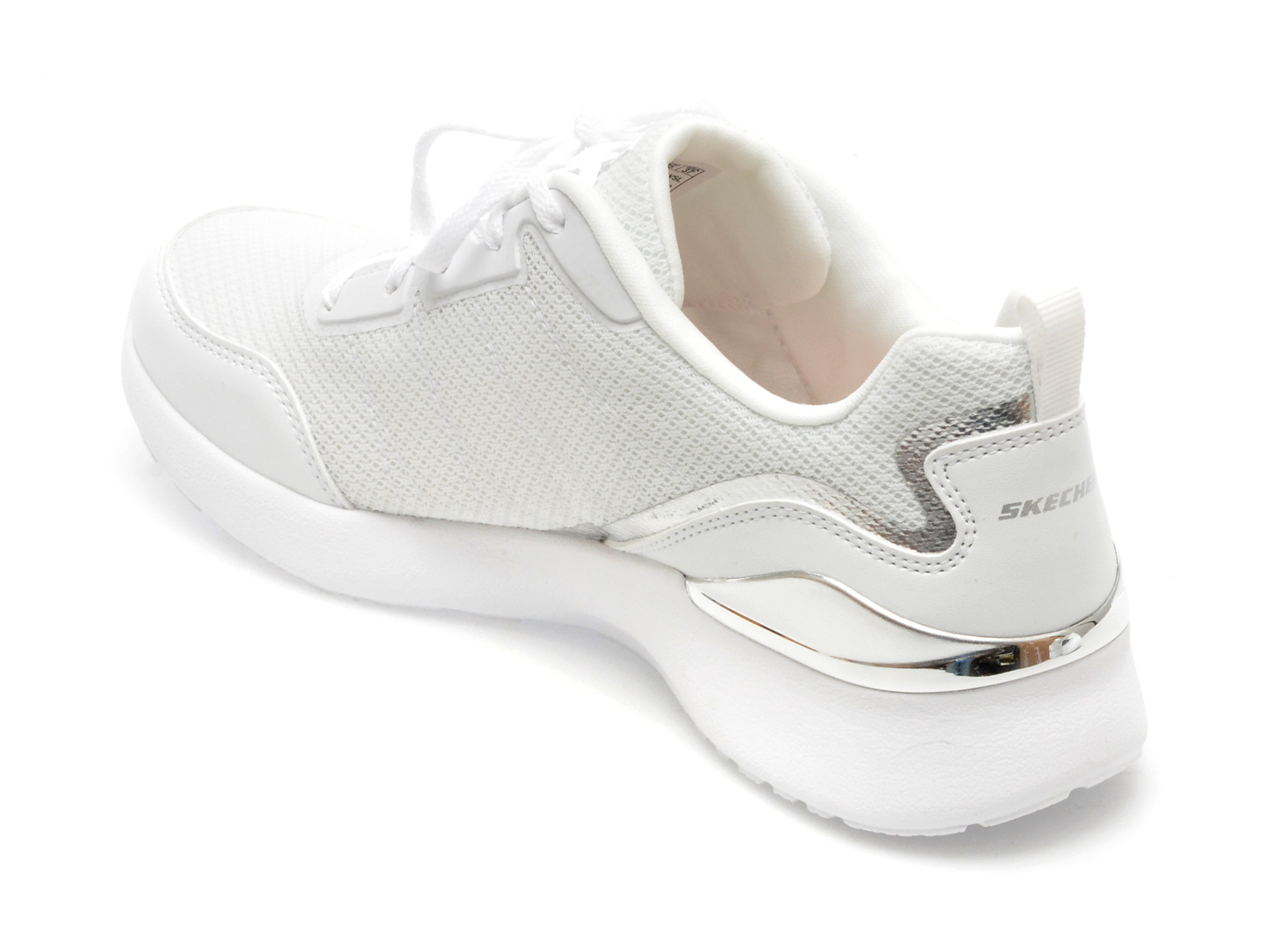 Pantofi sport SKECHERS albi, SKECH-AIR DYNAMIGHT, din material textil - imagine 5