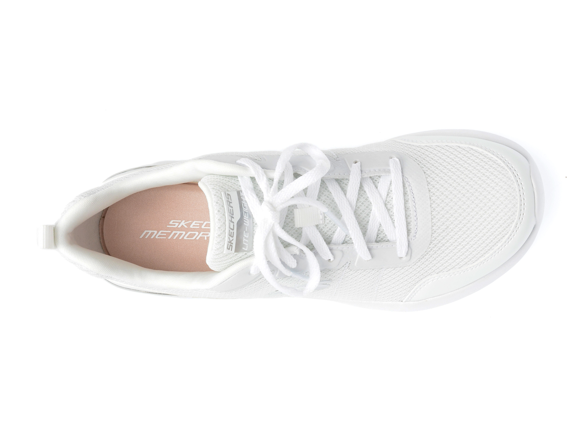 Pantofi sport SKECHERS albi, SKECH-AIR DYNAMIGHT, din material textil - imagine 6