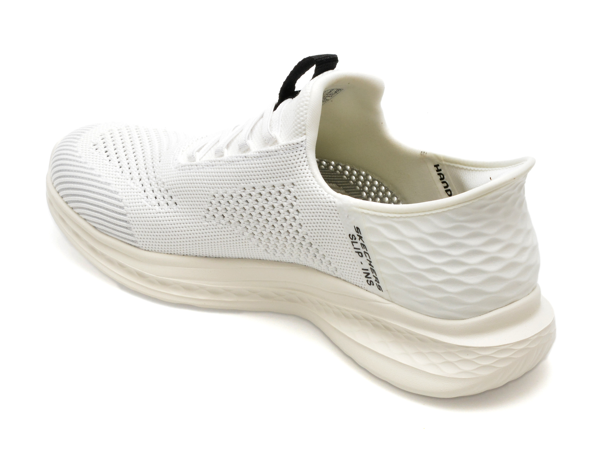 Pantofi sport SKECHERS albi, SLADE, din material textil - imagine 5