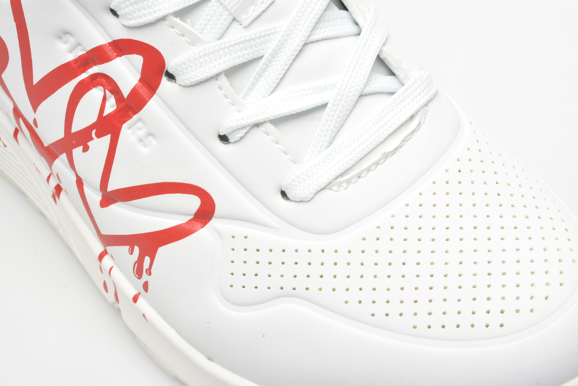 Pantofi sport SKECHERS albi, UNO, din piele ecologica - imagine 2