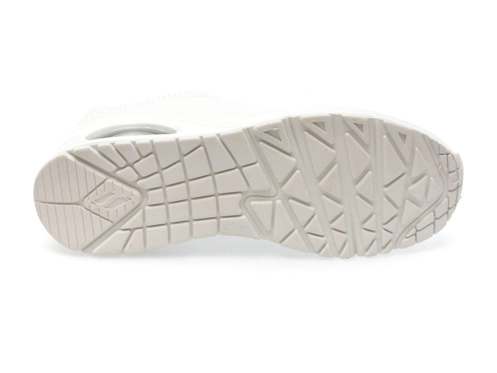Pantofi sport SKECHERS albi, UNO, din piele ecologica - imagine 7