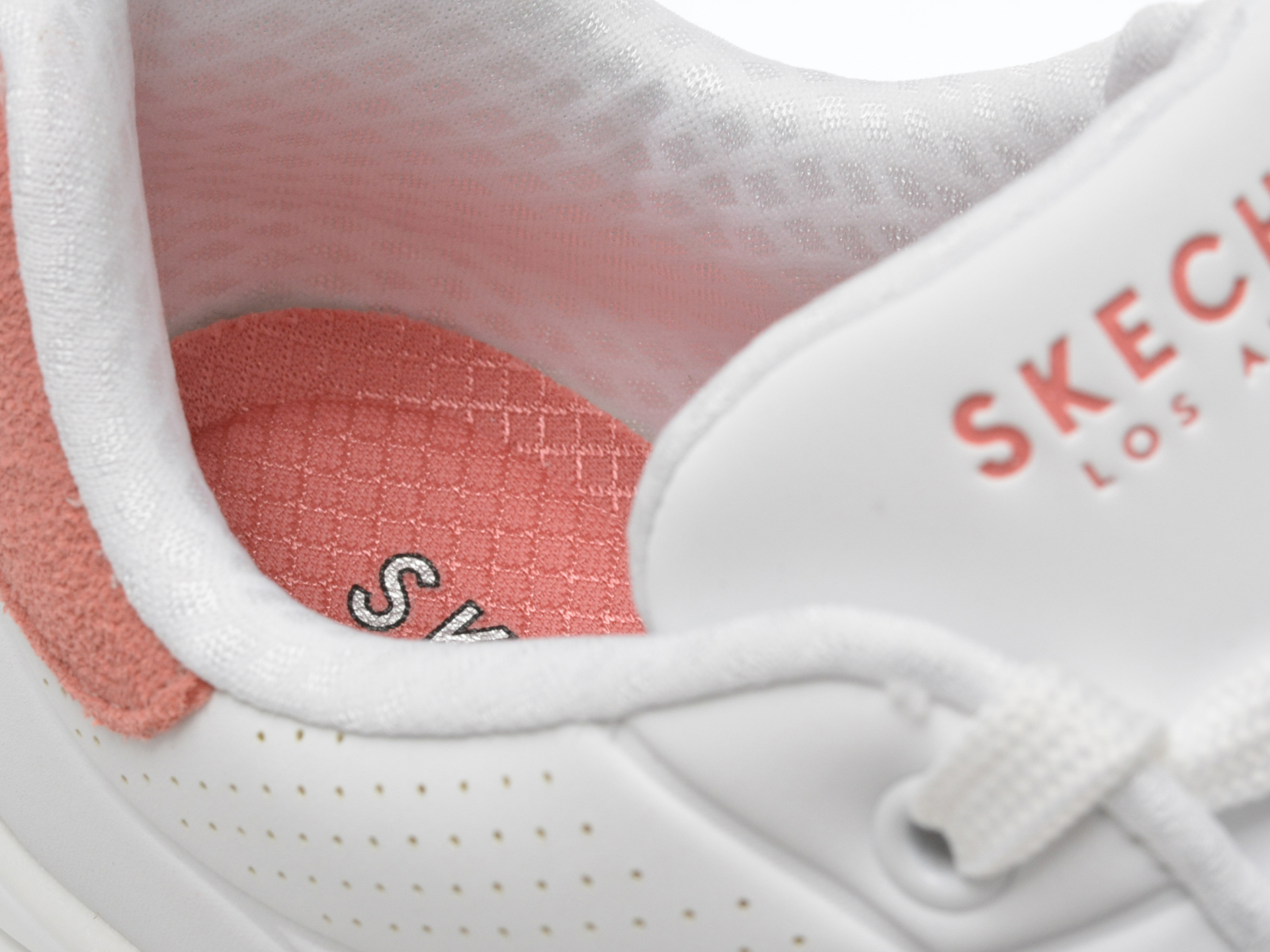 Pantofi sport SKECHERS albi, UNO, din piele ecologica - imagine 3