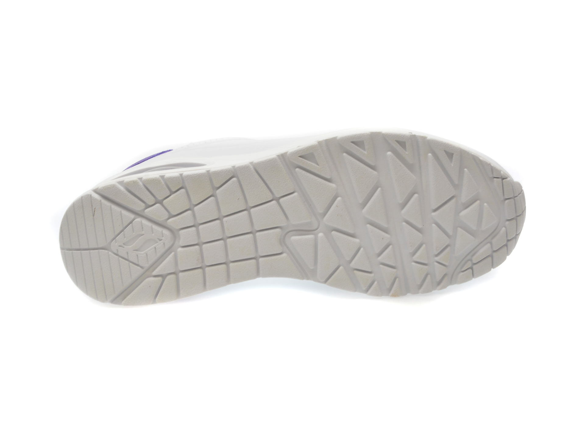 Pantofi sport SKECHERS albi, UNO, din piele ecologica - imagine 7