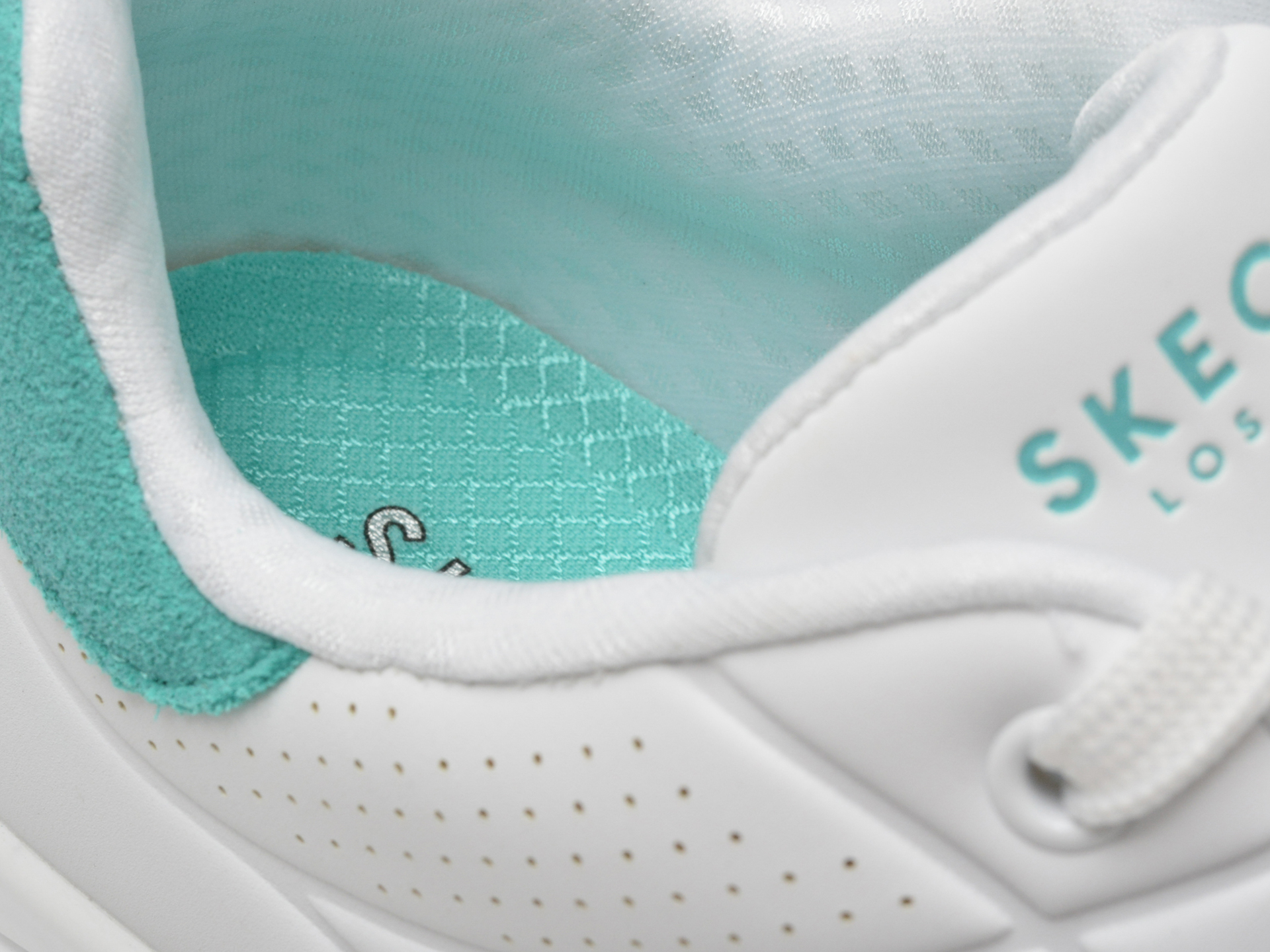 Pantofi sport SKECHERS albi, UNO, din piele ecologica - imagine 3