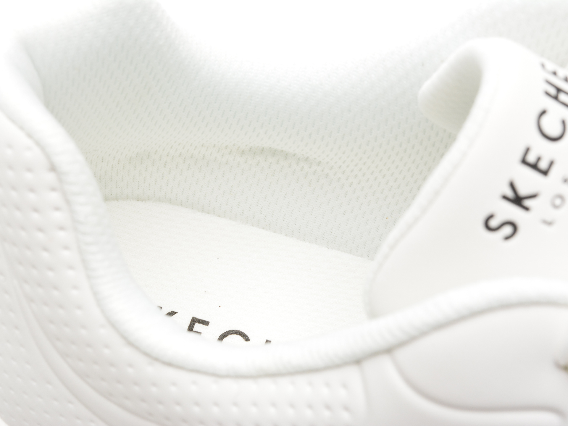 Pantofi sport SKECHERS albi, UNO LITE, din piele ecologica - imagine 3