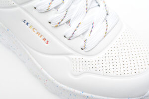 Pantofi sport SKECHERS albi, UNO LITE, din piele ecologica