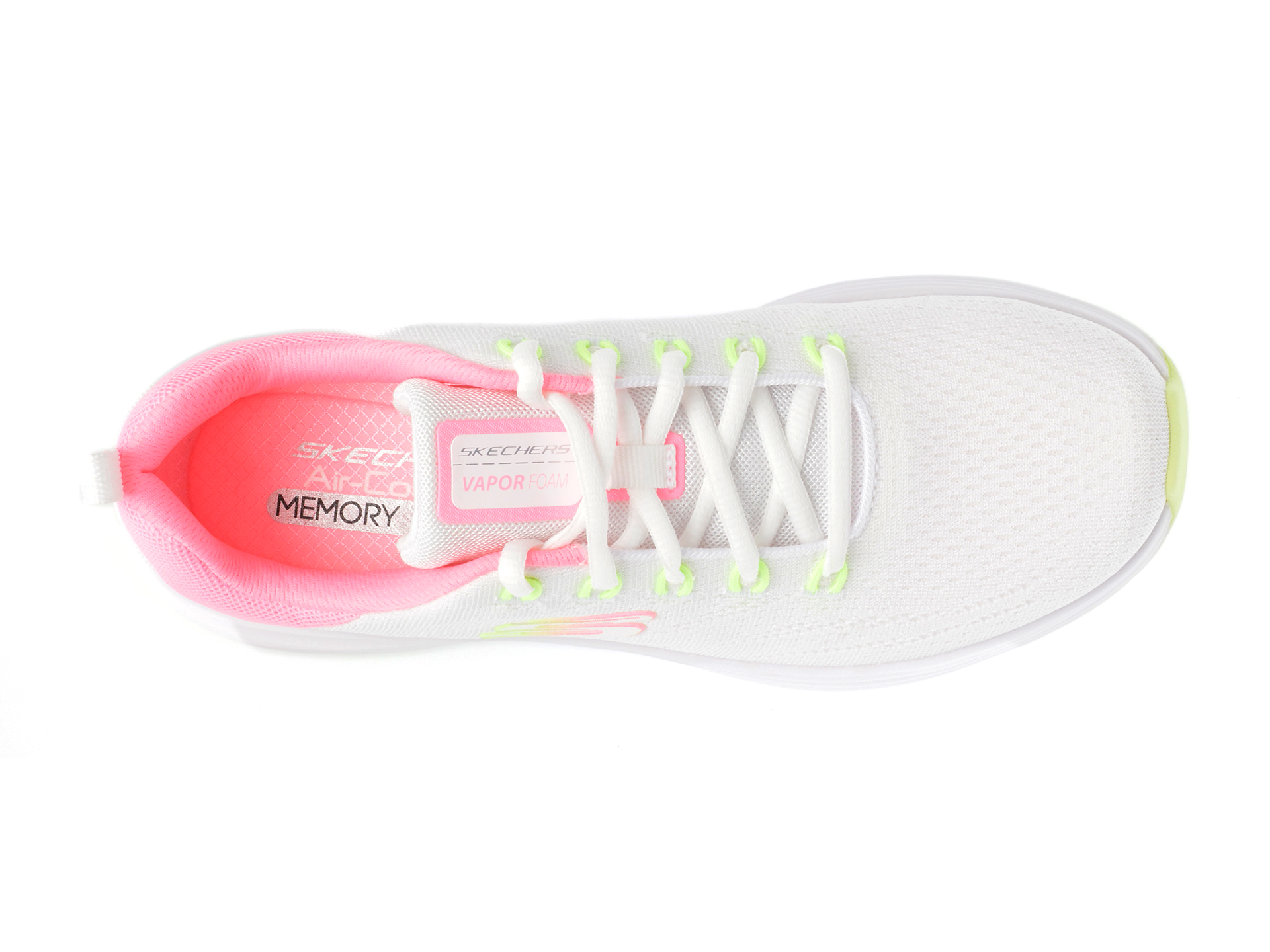Pantofi sport SKECHERS albi, VAPOR FOAM, din material textil - imagine 6
