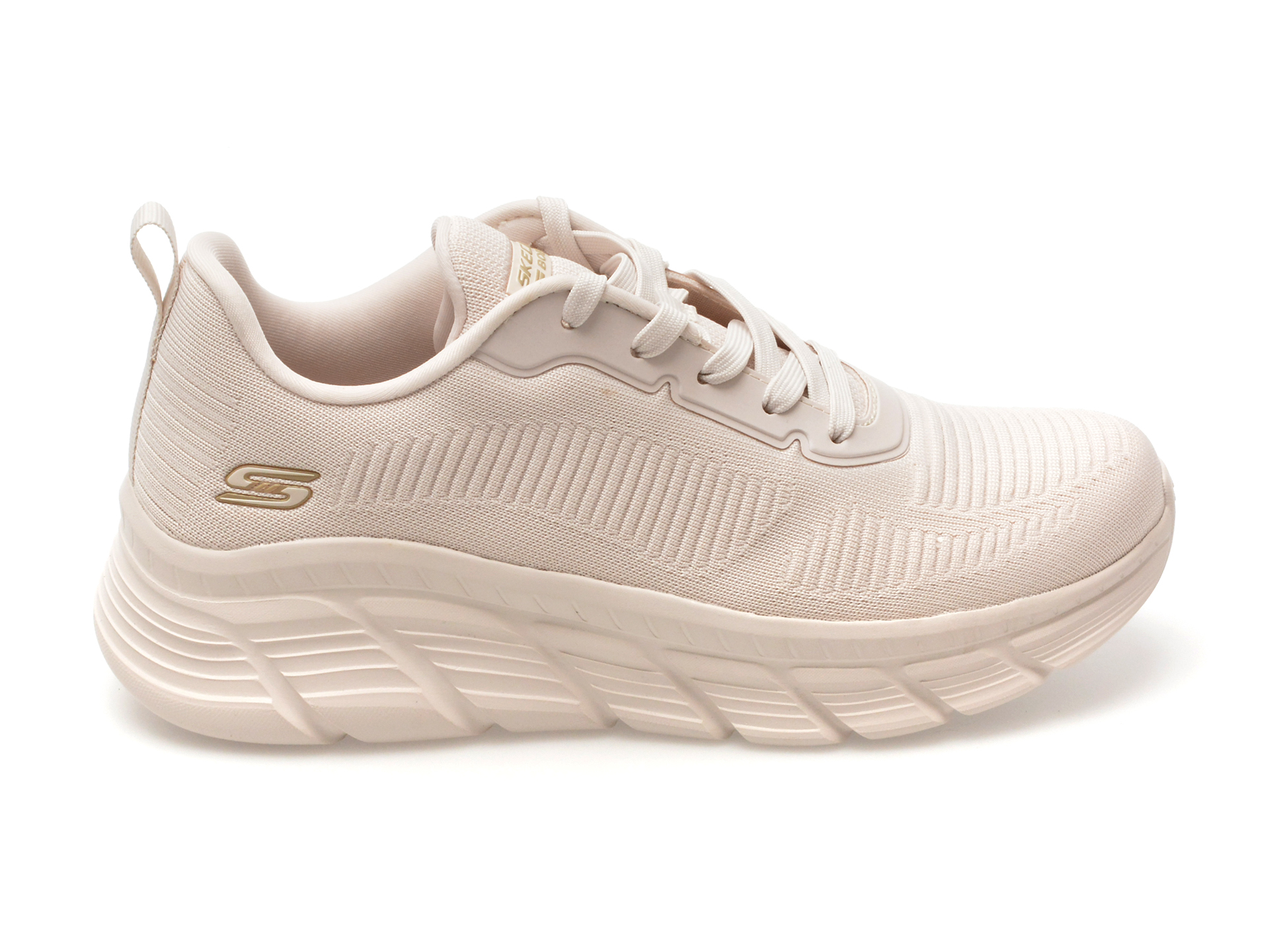 Pantofi sport SKECHERS bej, BOBS B FLEX HI, din material textil