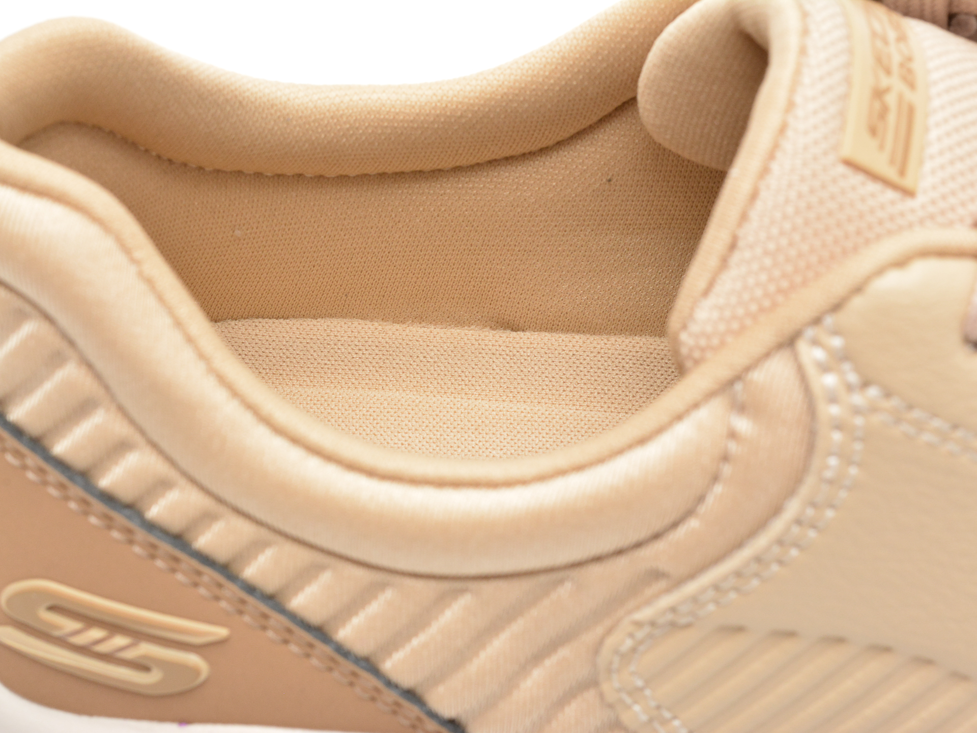Pantofi sport SKECHERS bej, BOBS SQUAD CHAOS, din piele ecologica - imagine 3