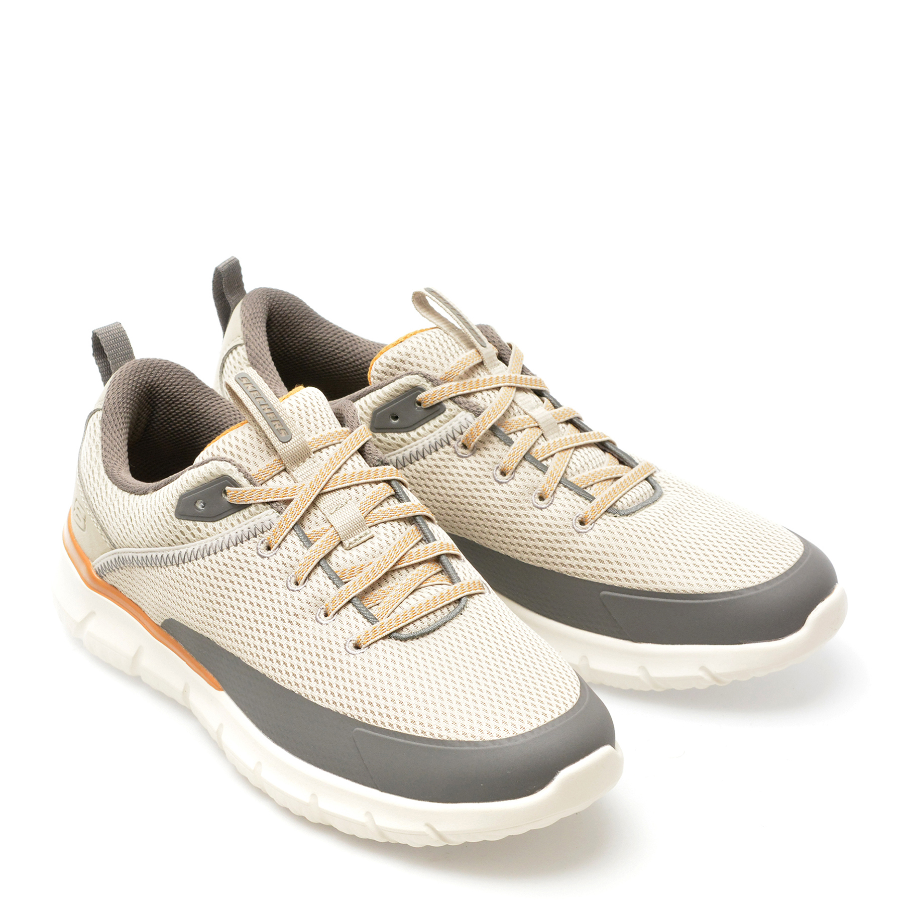 Pantofi sport SKECHERS bej, DEL RETTO, din material textil - imagine 4