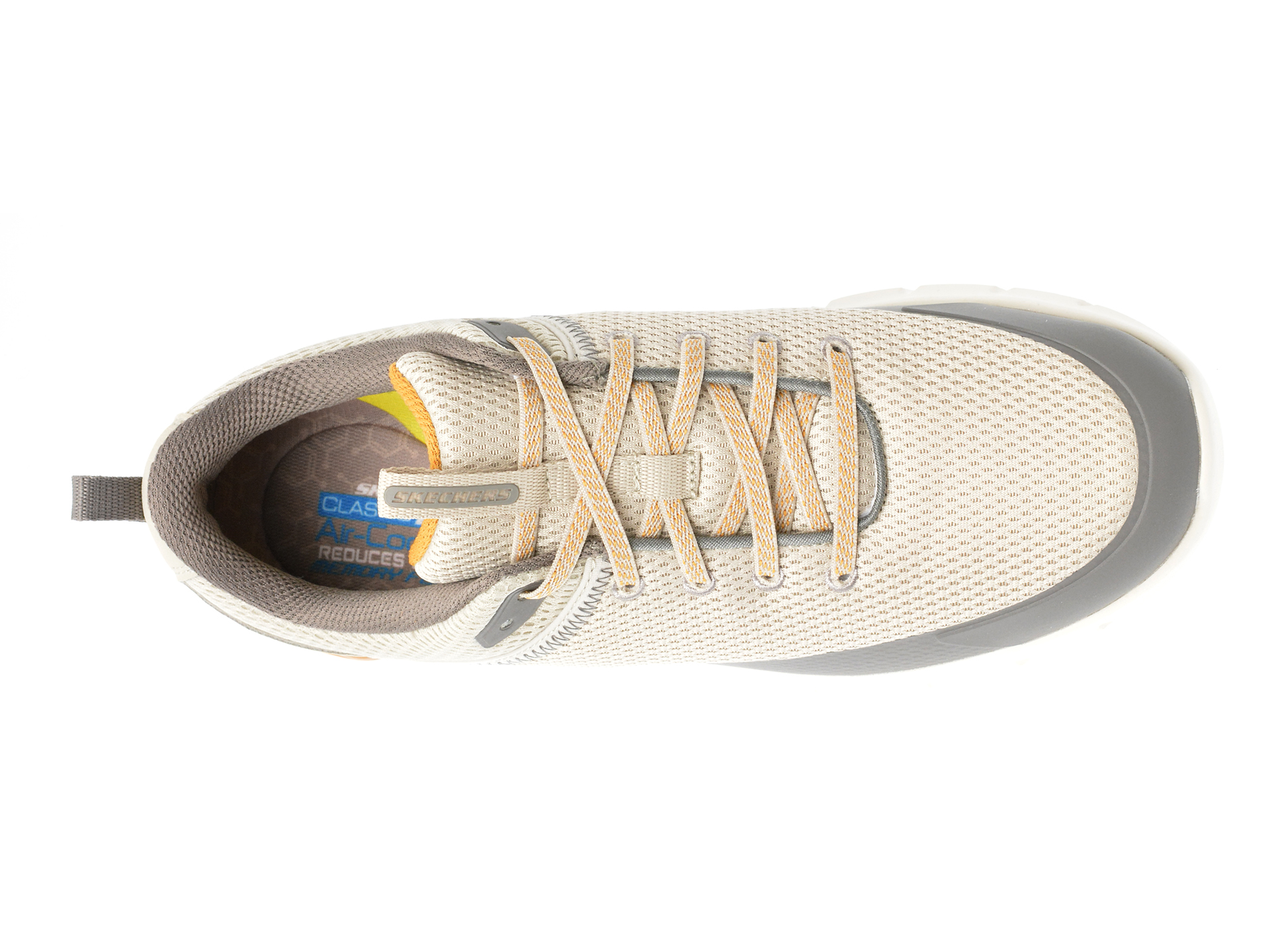 Pantofi sport SKECHERS bej, DEL RETTO, din material textil - imagine 6