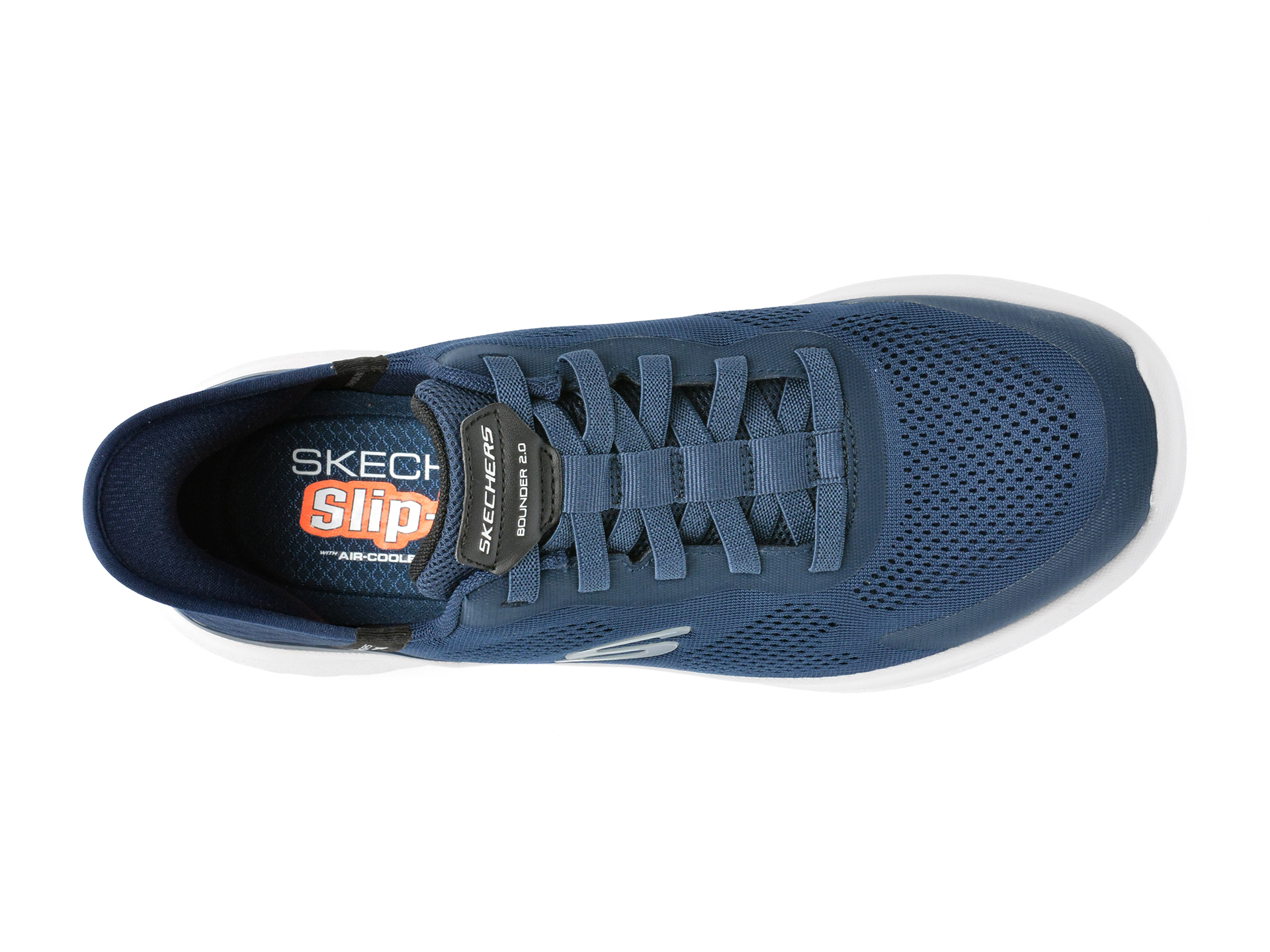 Pantofi sport SKECHERS bleumarin, BOUNDER 2.0, din piele ecologica - imagine 6