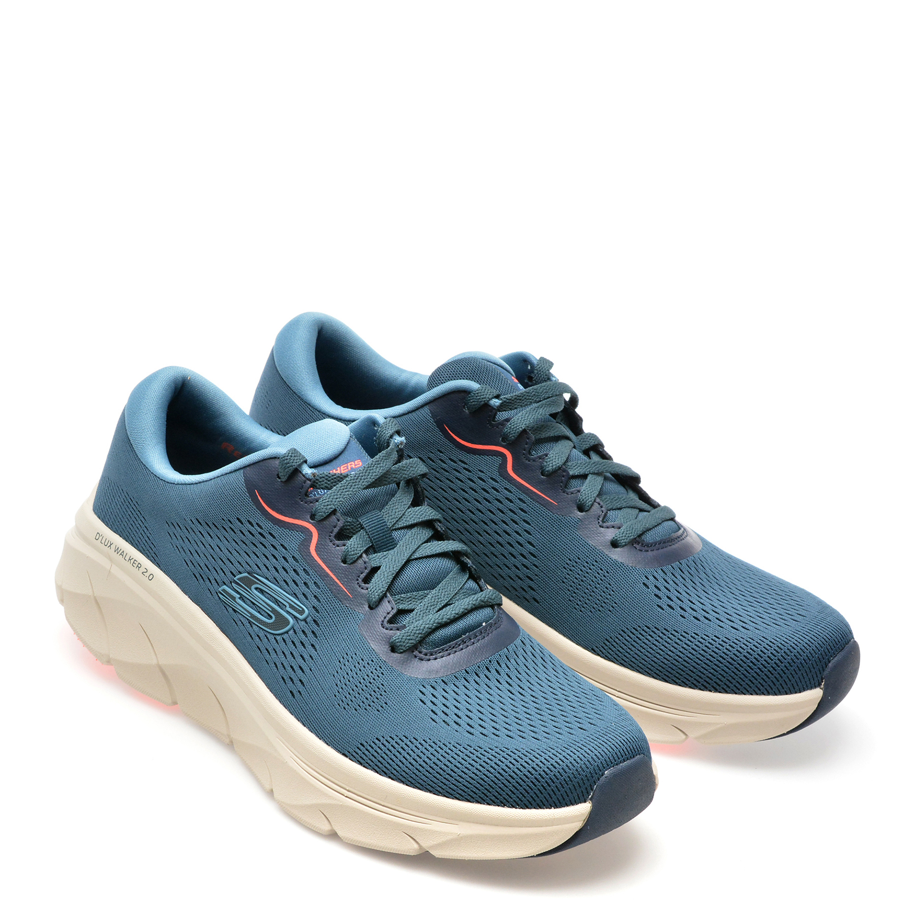Pantofi sport SKECHERS bleumarin, D LUX WALKER 2.0, din material texil - imagine 4