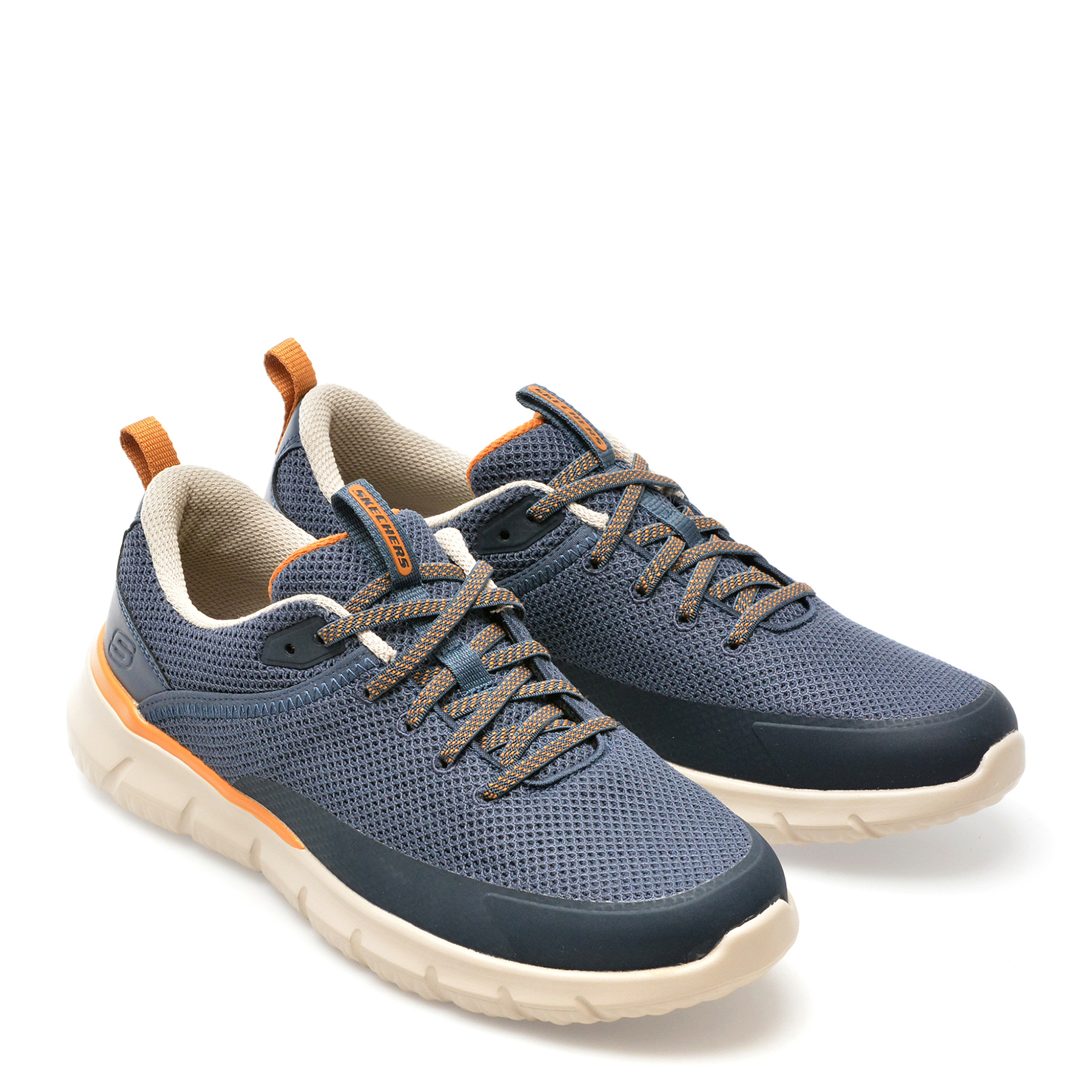 Pantofi sport SKECHERS bleumarin, DEL RETTO, din material textil - imagine 4