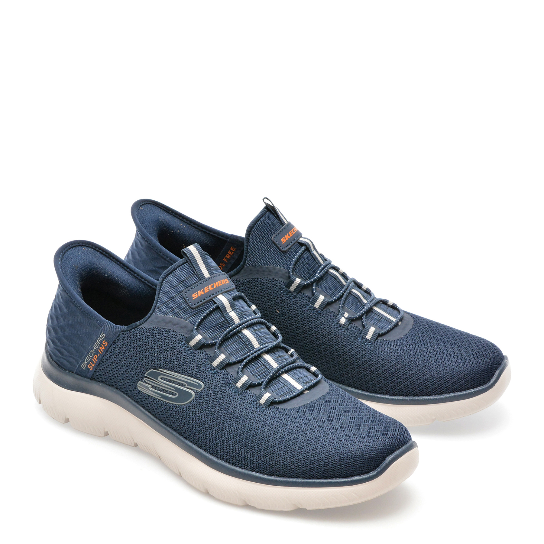 Pantofi sport SKECHERS bleumarin, SUMMITS, din material textil - imagine 4