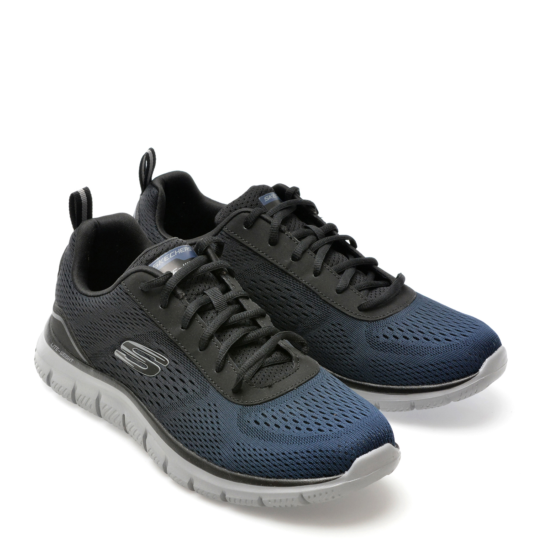 Pantofi sport SKECHERS bleumarin, TRACK, din material textil - imagine 4