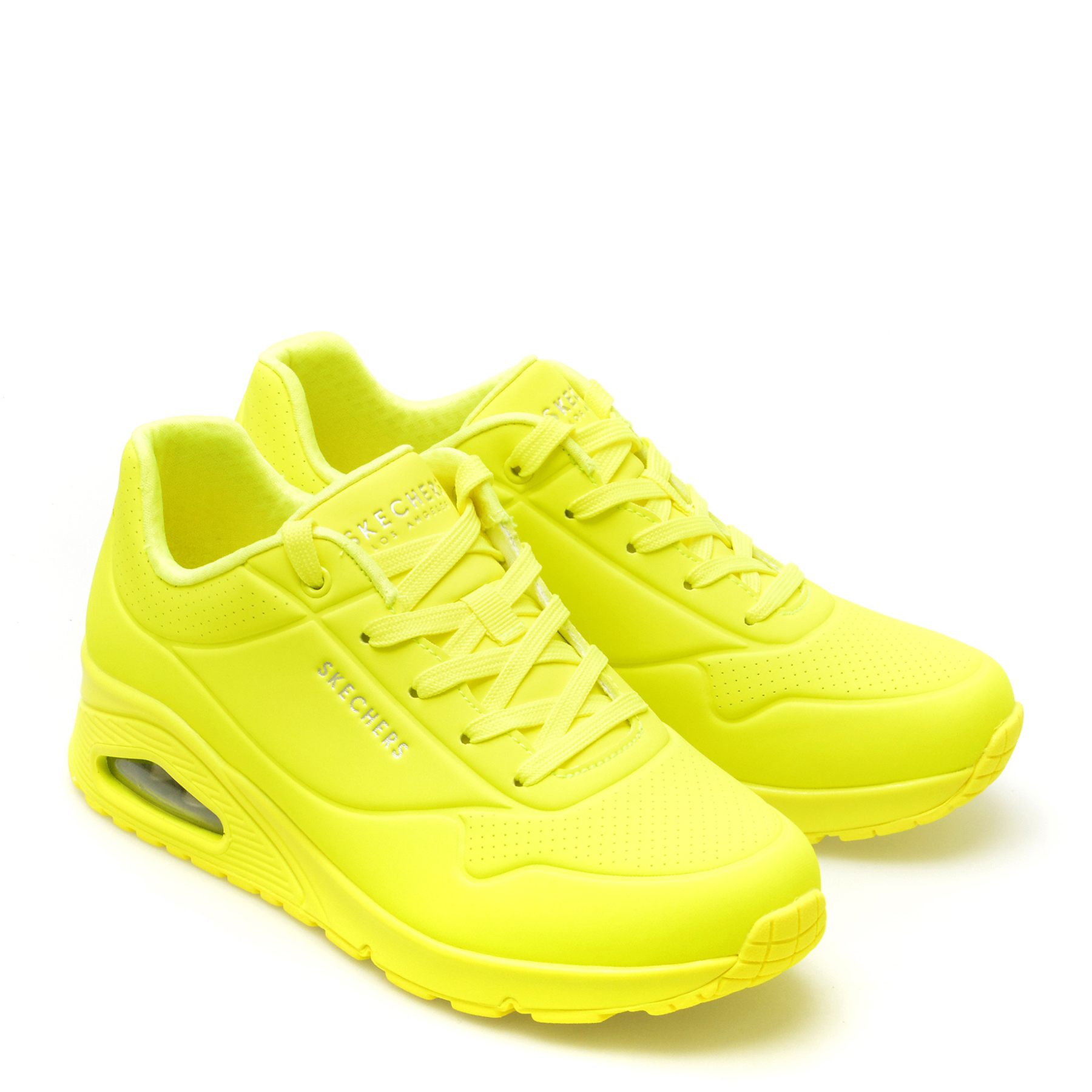 Pantofi sport SKECHERS galbeni, UNO, din piele ecologica - imagine 4