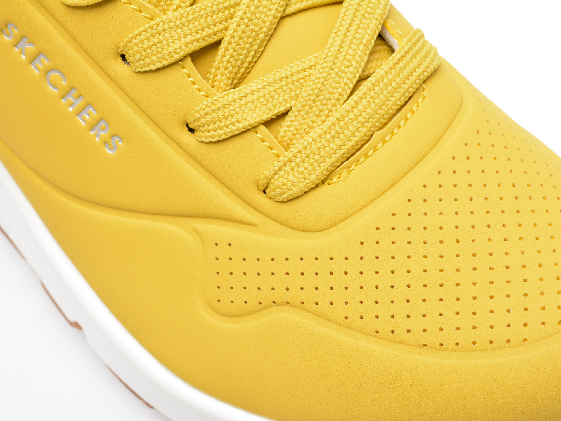 Pantofi sport SKECHERS galbeni, UNO, din piele ecologica - imagine 2