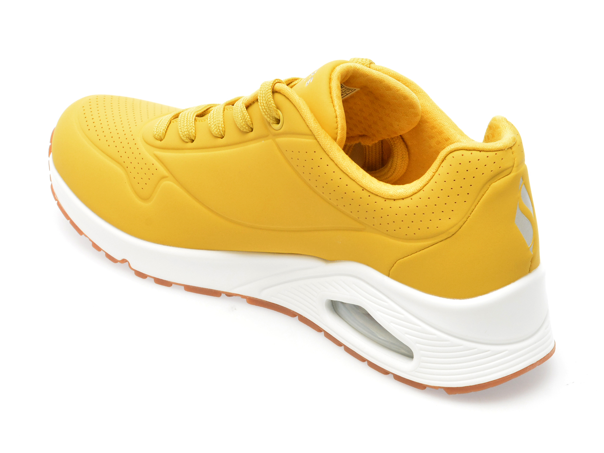 Pantofi sport SKECHERS galbeni, UNO, din piele ecologica - imagine 5