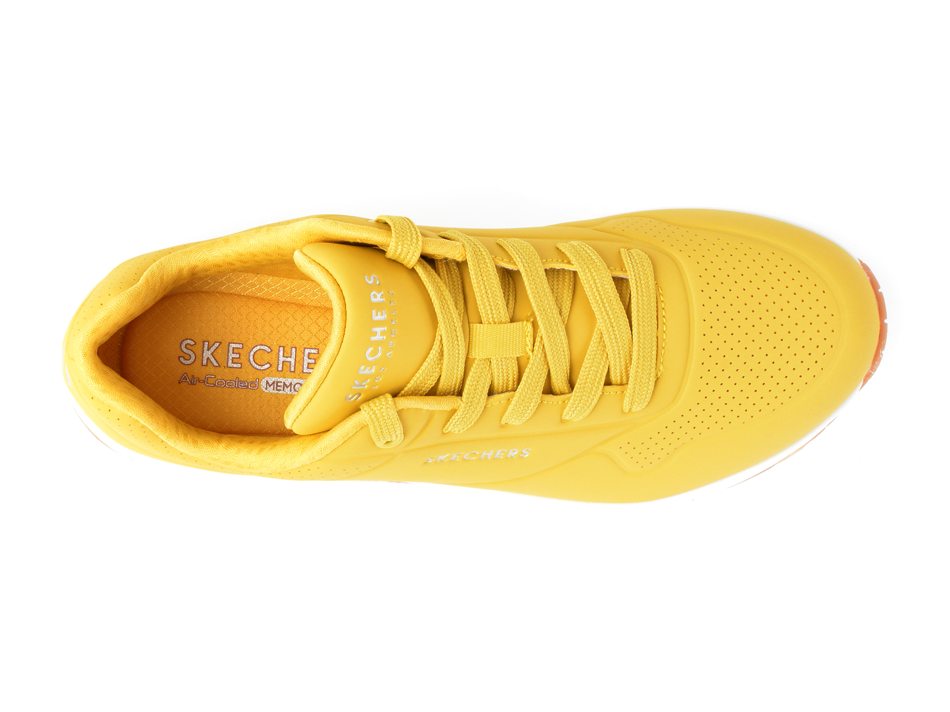 Pantofi sport SKECHERS galbeni, UNO, din piele ecologica - imagine 6