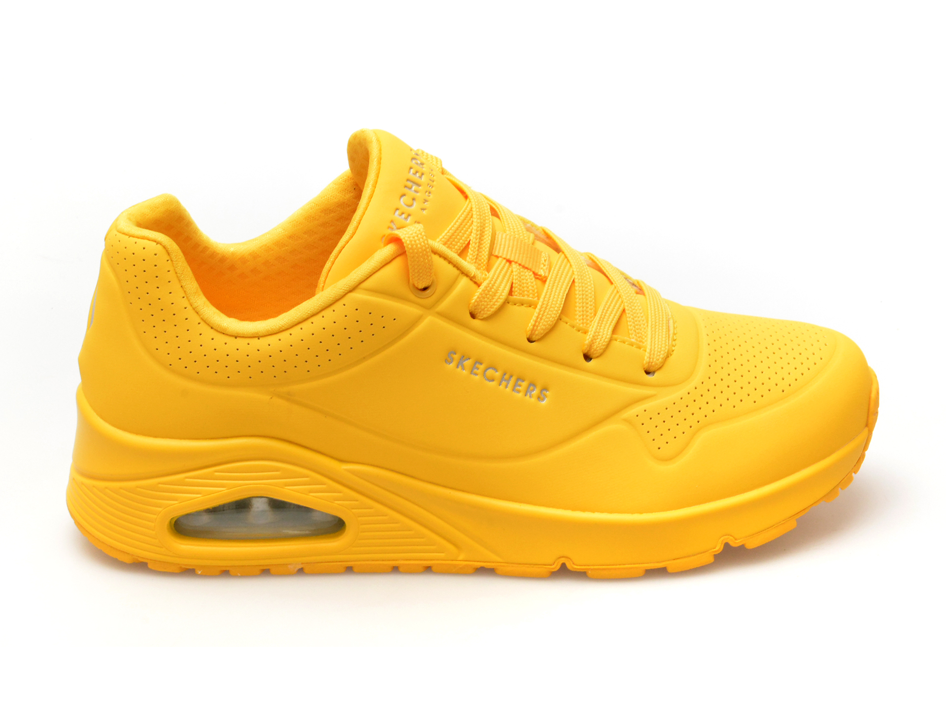 Pantofi sport SKECHERS galbeni, UNO, din piele ecologica
