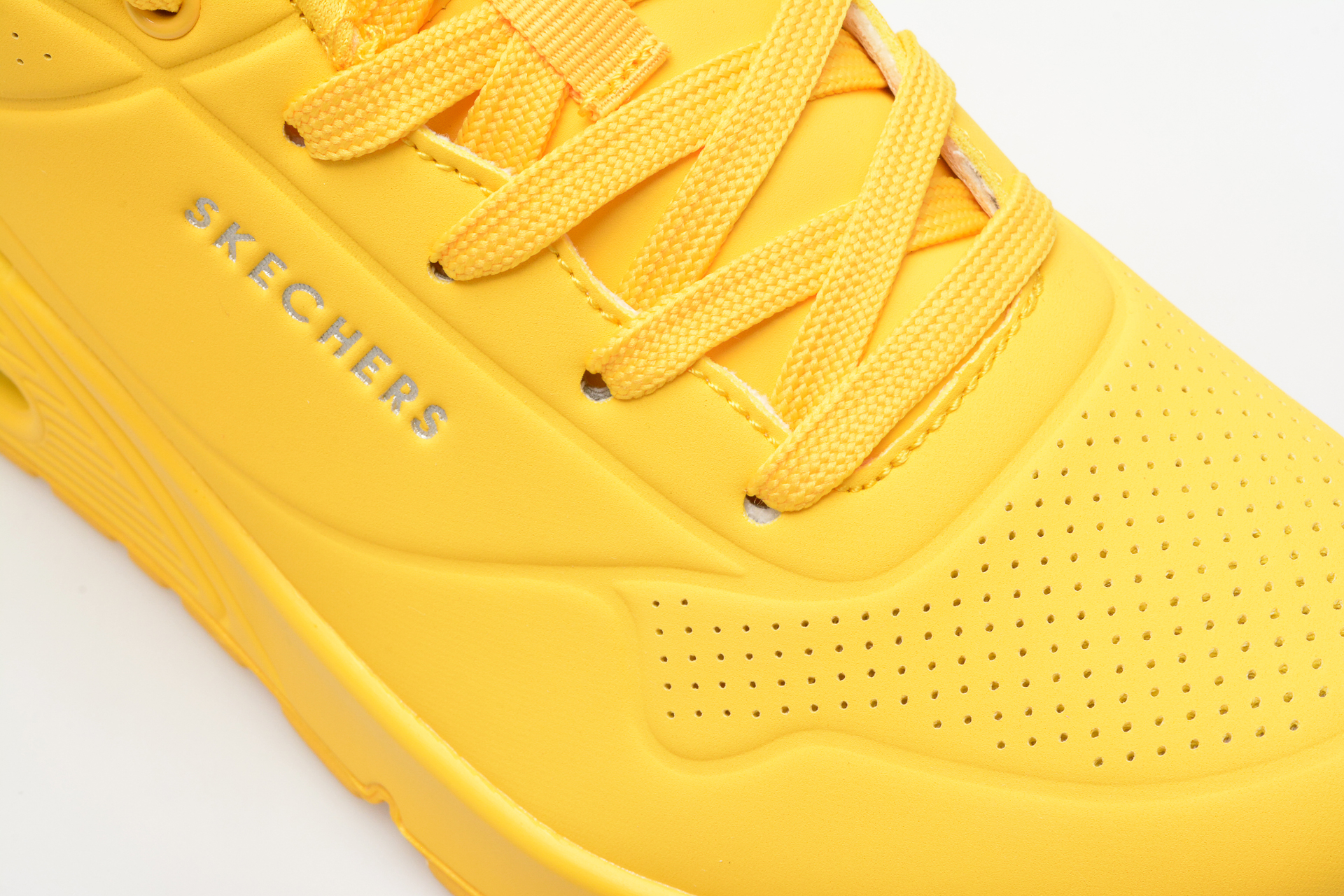 Pantofi sport SKECHERS galbeni, UNO, din piele ecologica - imagine 2