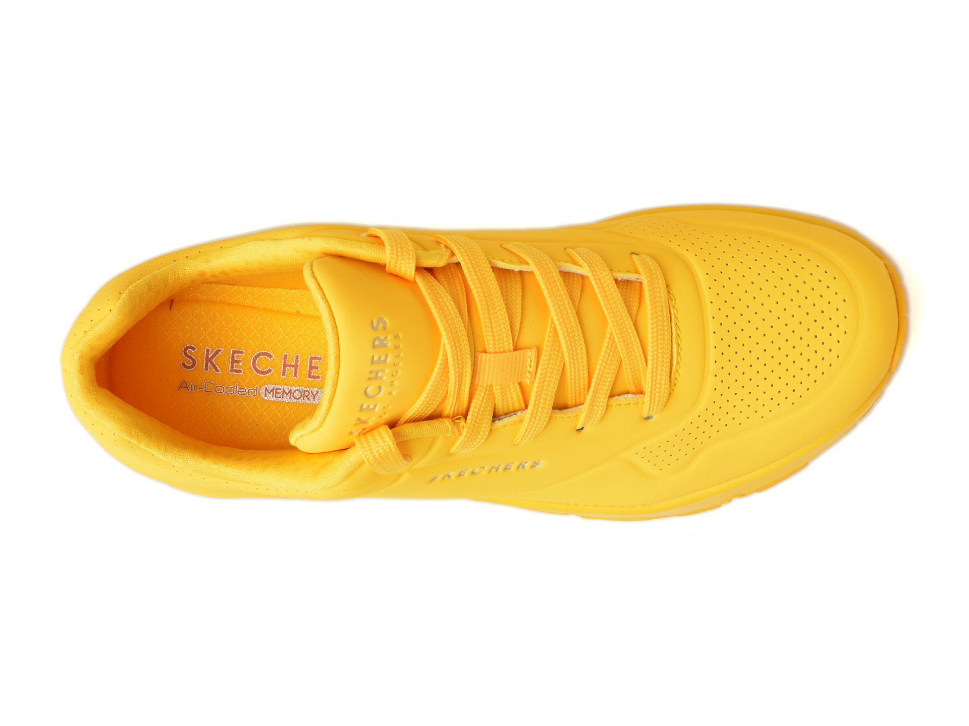 Pantofi sport SKECHERS galbeni, UNO, din piele ecologica - imagine 6