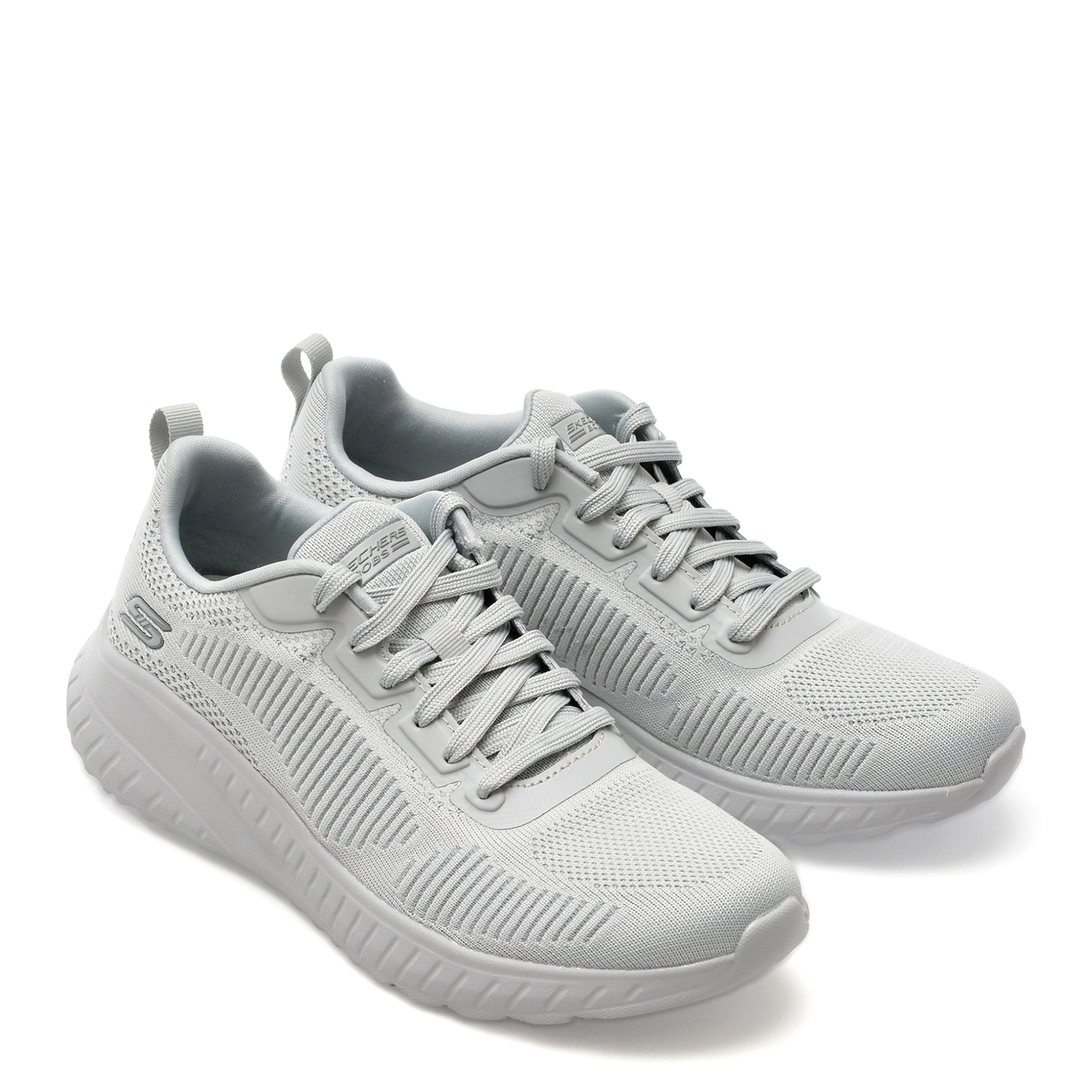 Pantofi sport SKECHERS gri, BOBS SQUAD CHAOS, din material textil - imagine 4