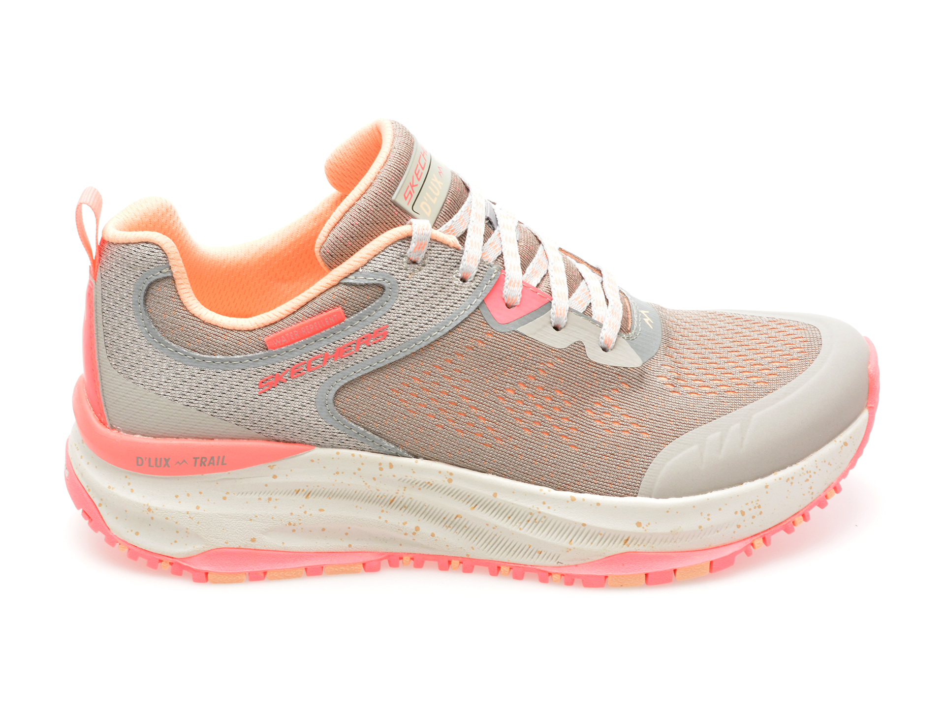 Pantofi sport SKECHERS gri, D LUX TRAIL, din material textil