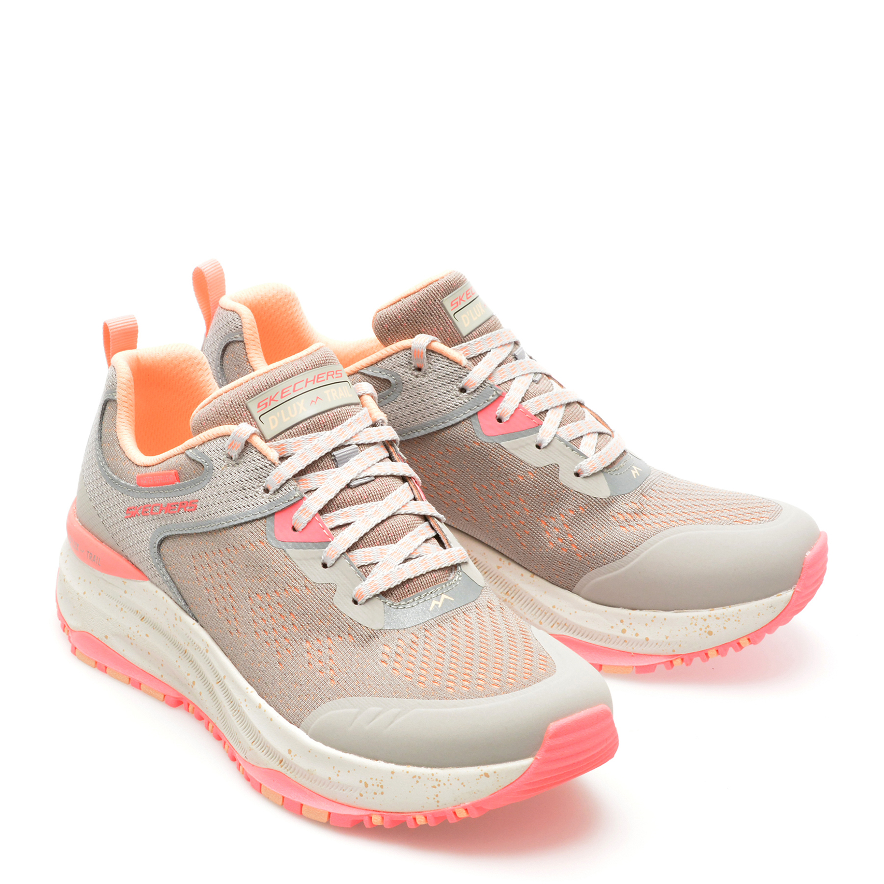Pantofi sport SKECHERS gri, D LUX TRAIL, din material textil - imagine 4