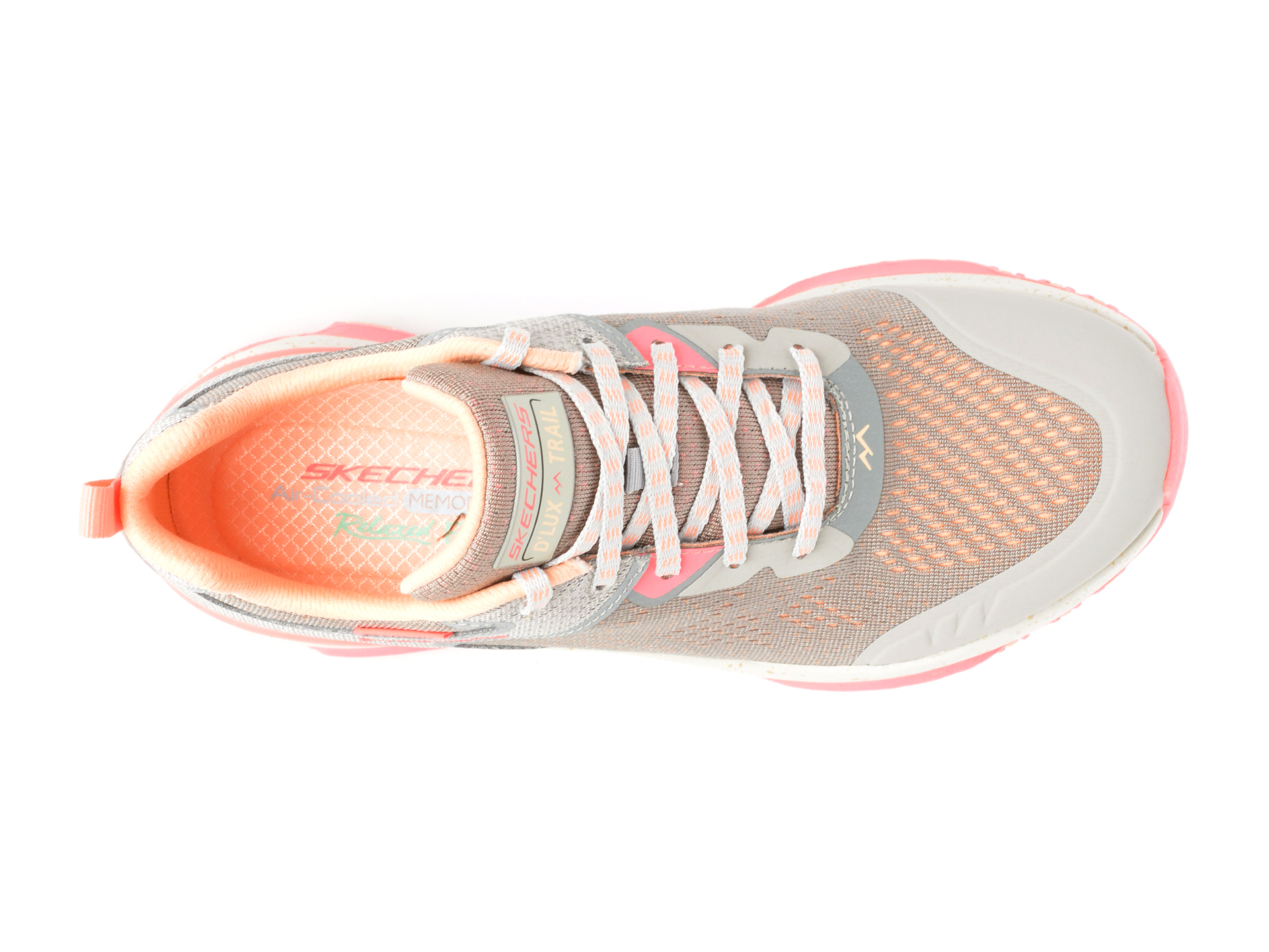 Pantofi sport SKECHERS gri, D LUX TRAIL, din material textil - imagine 6