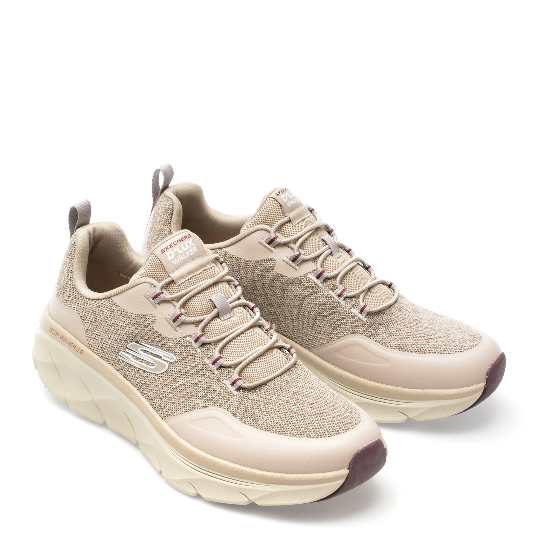 Pantofi sport SKECHERS gri, D LUX WALKER 2.0, din material textil - imagine 4