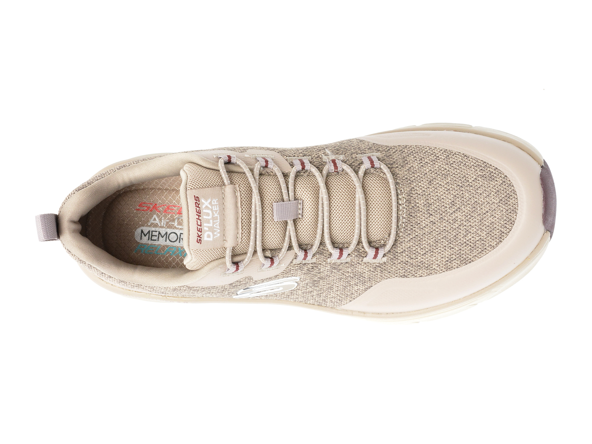 Pantofi sport SKECHERS gri, D LUX WALKER 2.0, din material textil - imagine 6