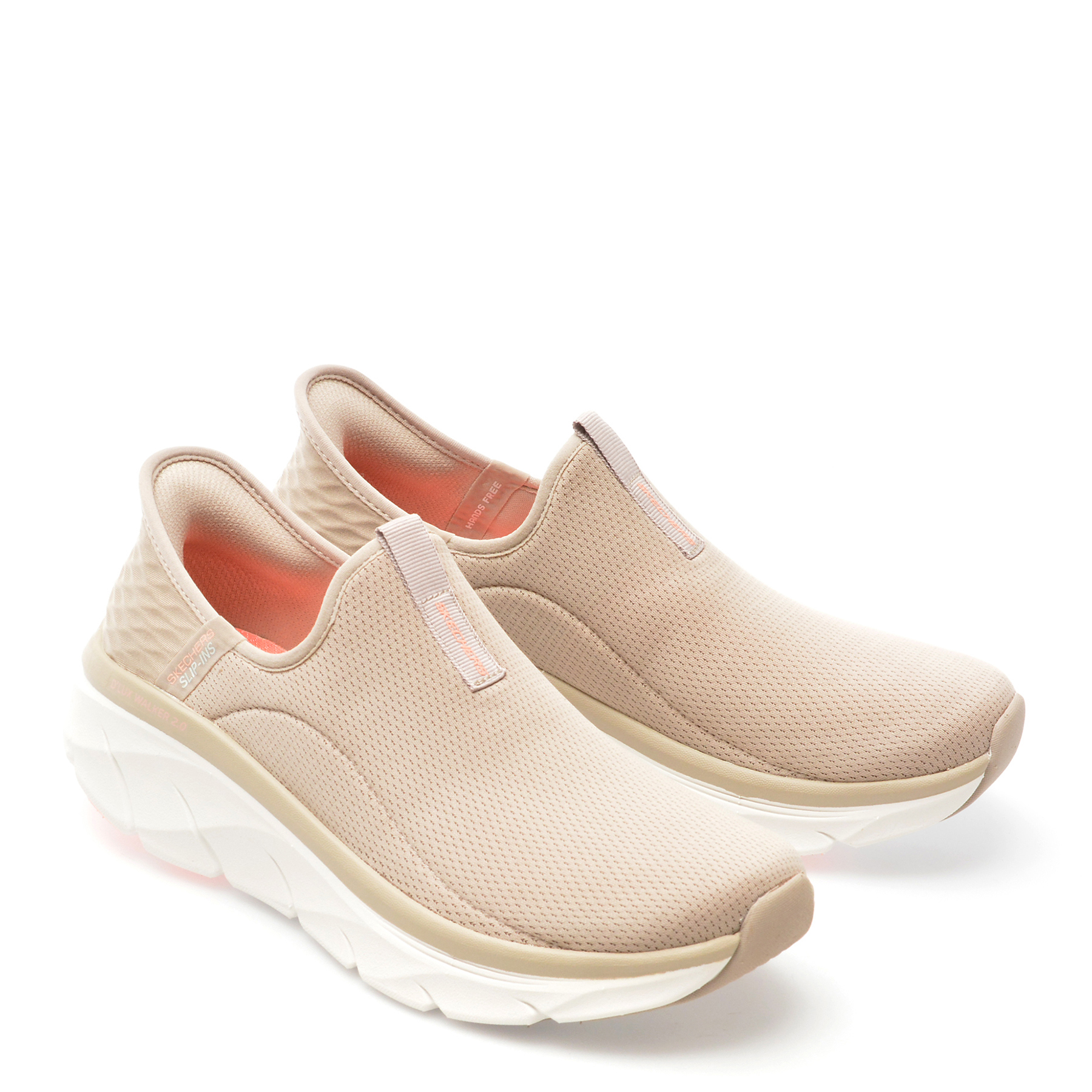 Pantofi sport SKECHERS gri, D LUX WALKER 2.0, din material textil - imagine 4