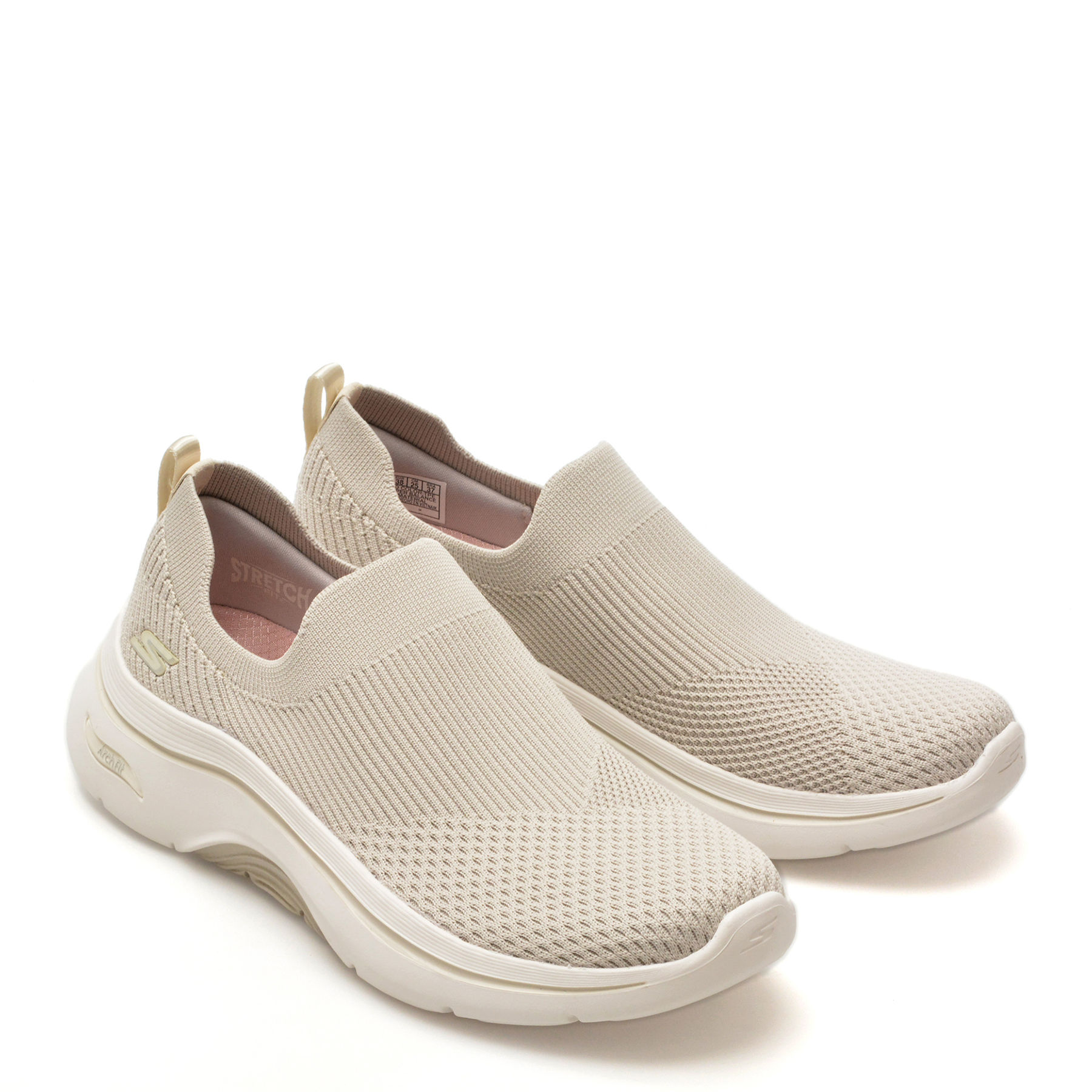 Pantofi sport SKECHERS gri, GO WALK ARCH FIT 2.0, din material textil - imagine 4