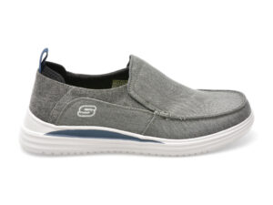 Pantofi sport SKECHERS gri, PROVEN, din material textil
