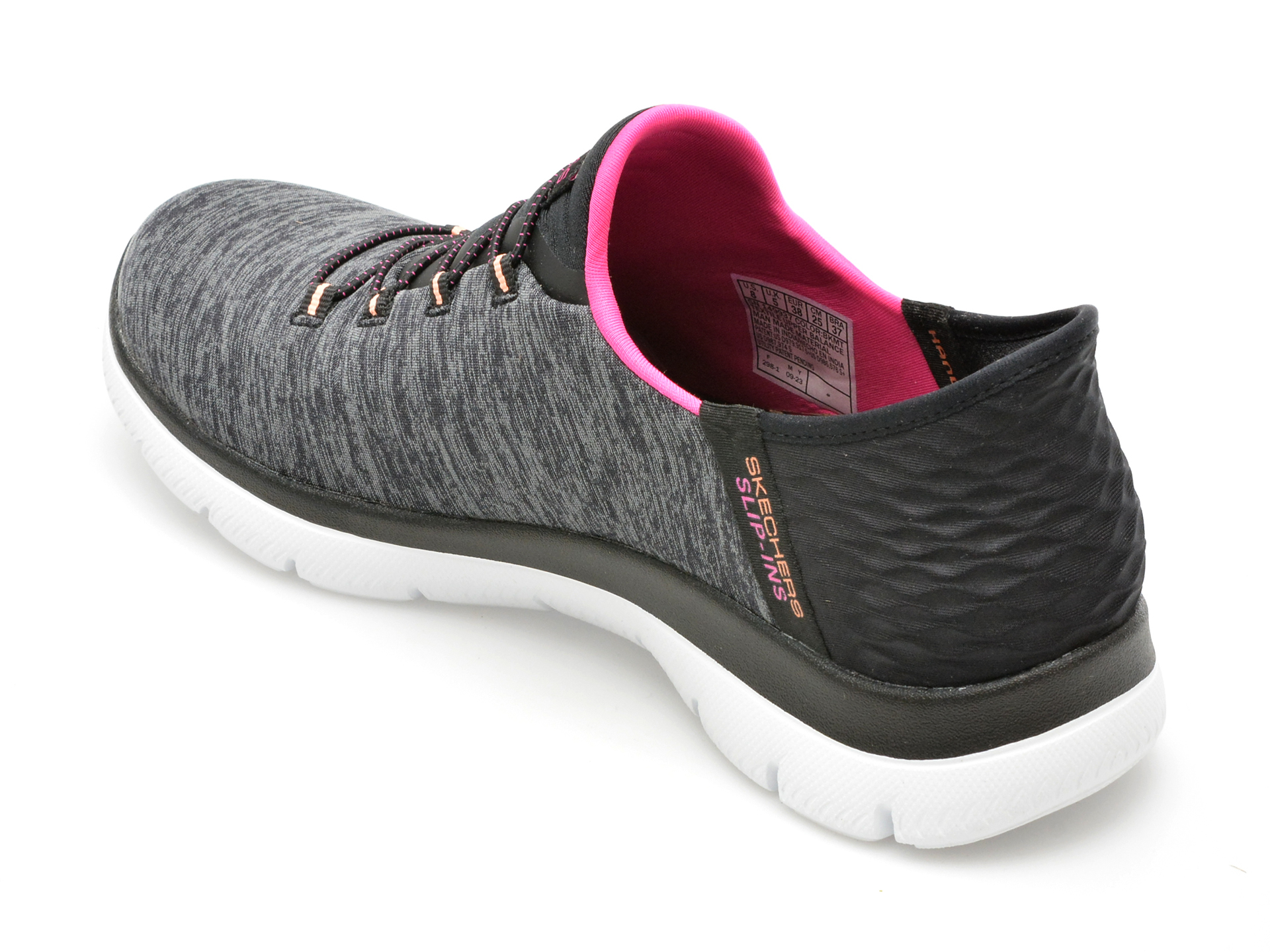 Pantofi sport SKECHERS gri, SUMMITS, din material textil - imagine 5