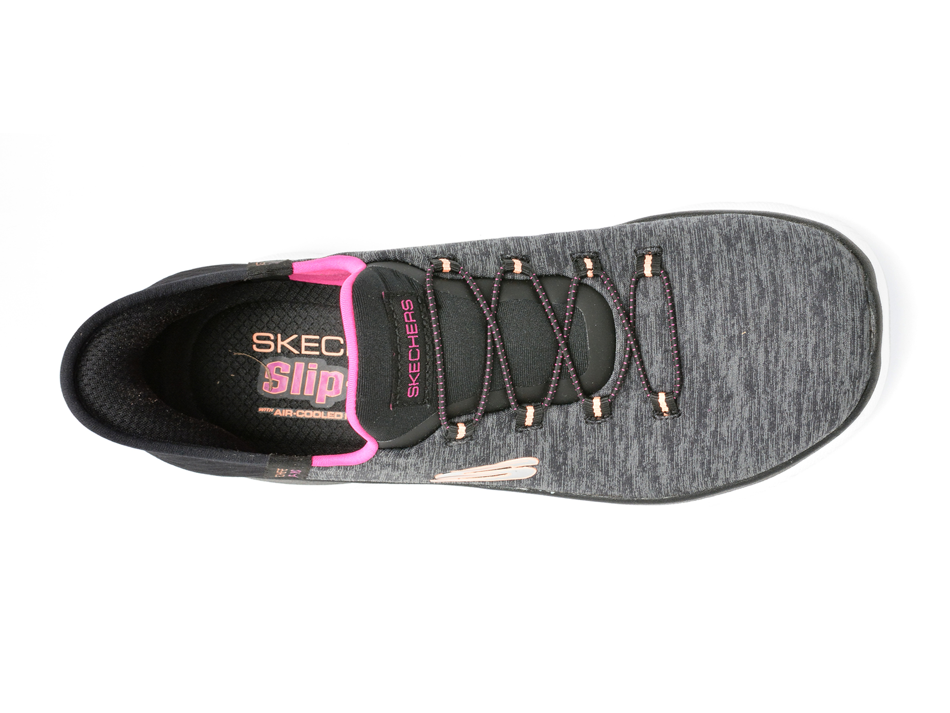 Pantofi sport SKECHERS gri, SUMMITS, din material textil - imagine 6
