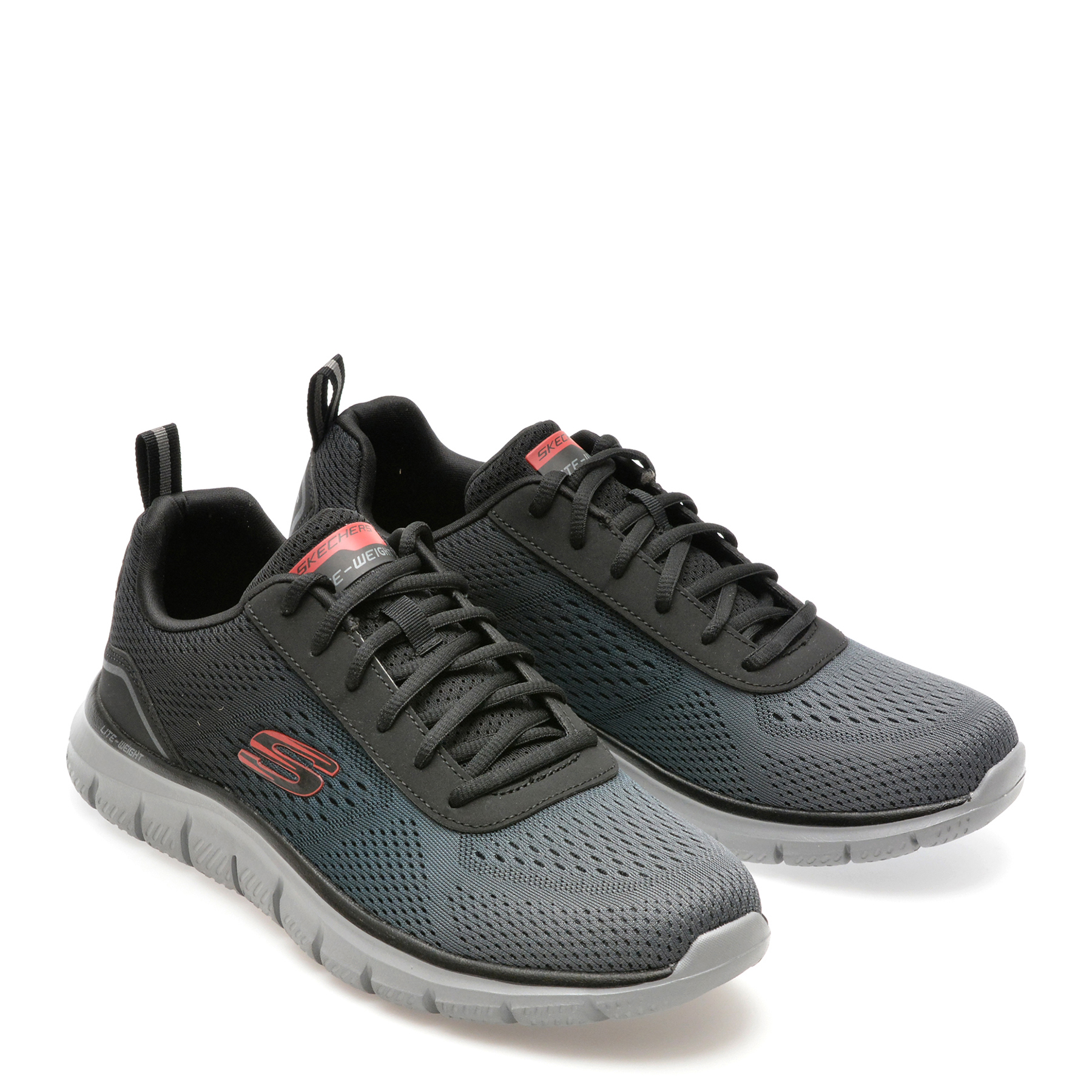 Pantofi sport SKECHERS gri, TRACK, din material textil - imagine 4