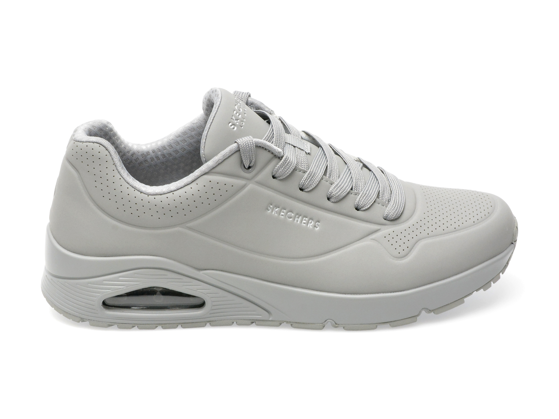 Pantofi sport SKECHERS gri, UNO, din piele ecologica