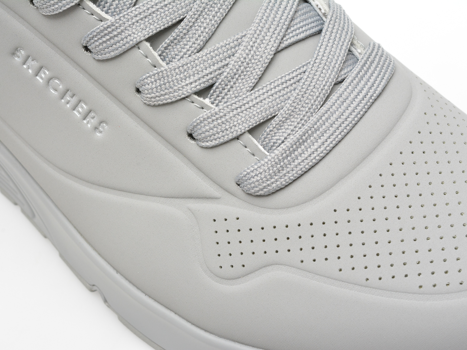 Pantofi sport SKECHERS gri, UNO, din piele ecologica - imagine 2