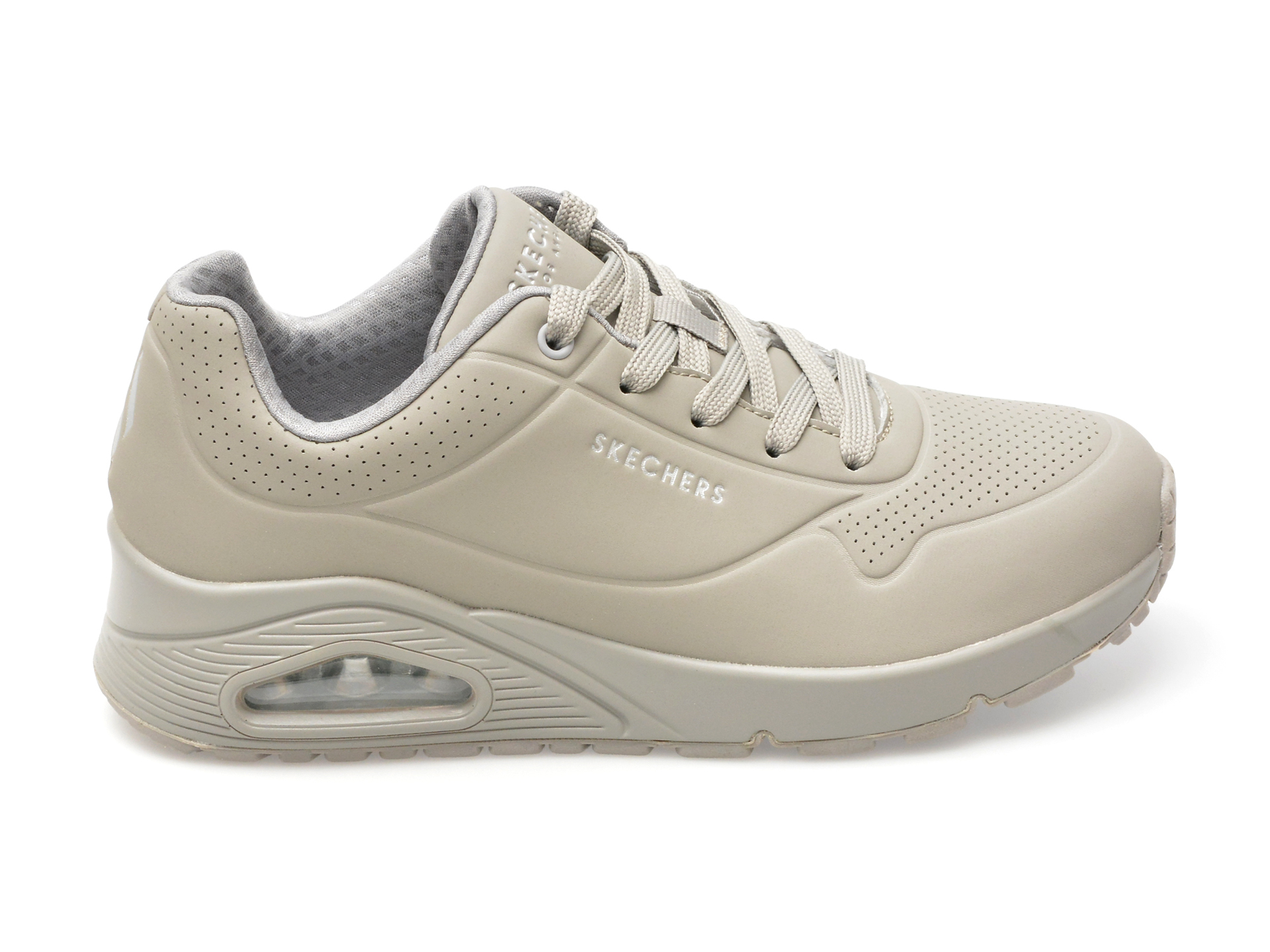 Pantofi sport SKECHERS gri, UNO, din piele ecologica