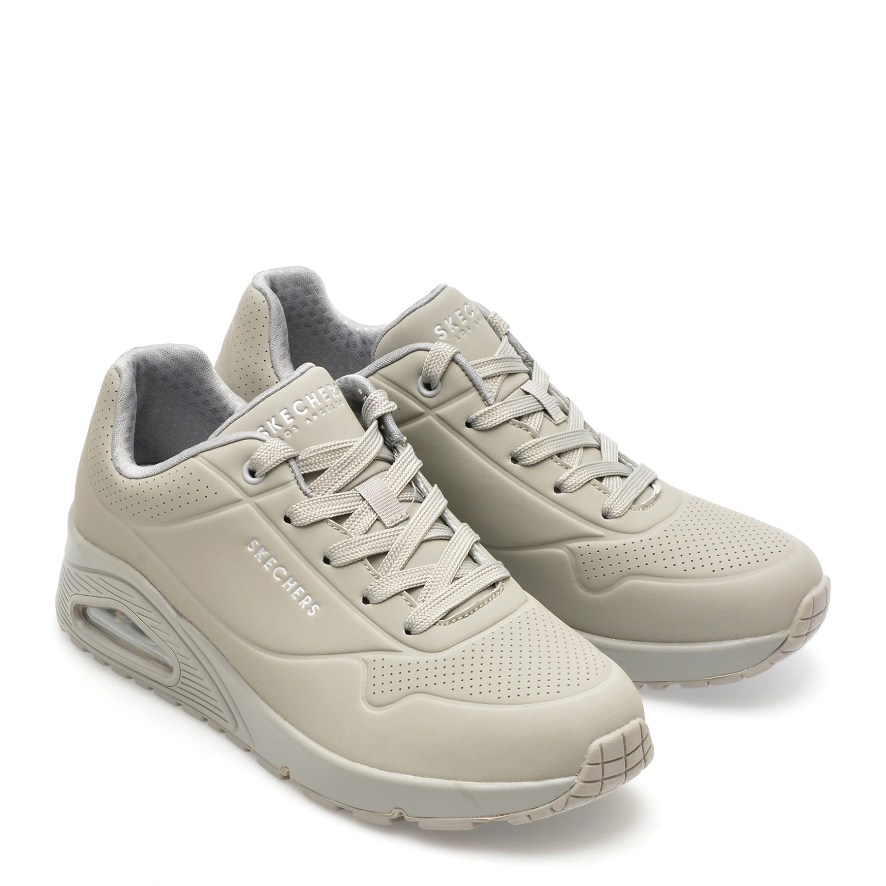 Pantofi sport SKECHERS gri, UNO, din piele ecologica - imagine 4