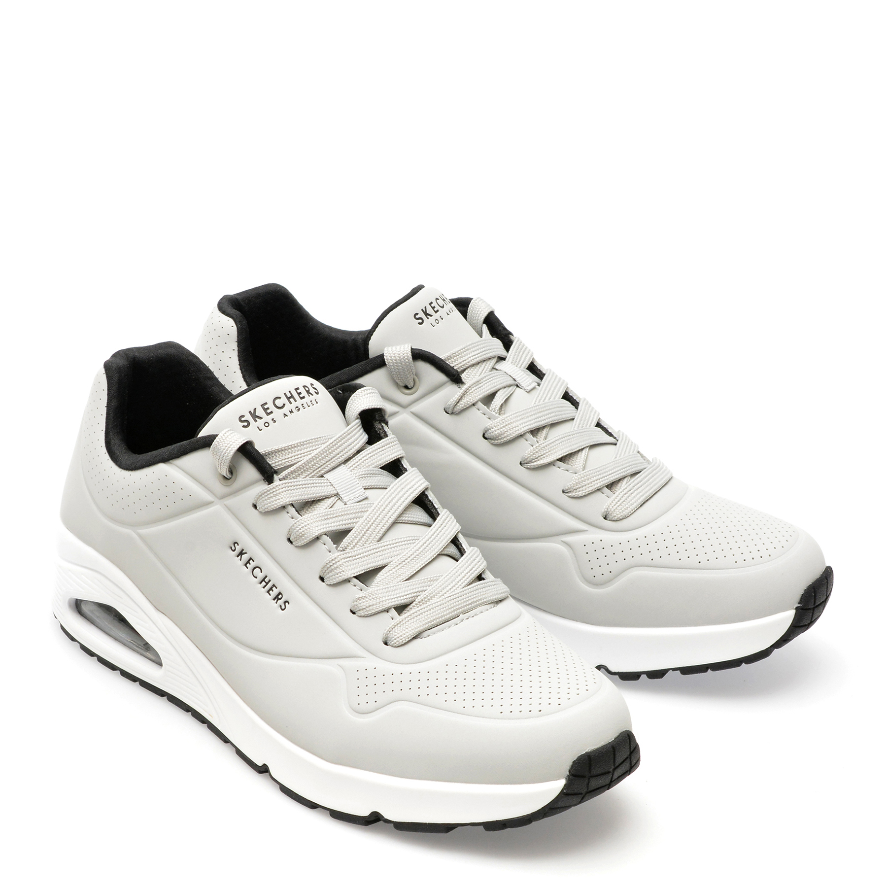 Pantofi sport SKECHERS gri, UNO, din piele ecologica - imagine 4