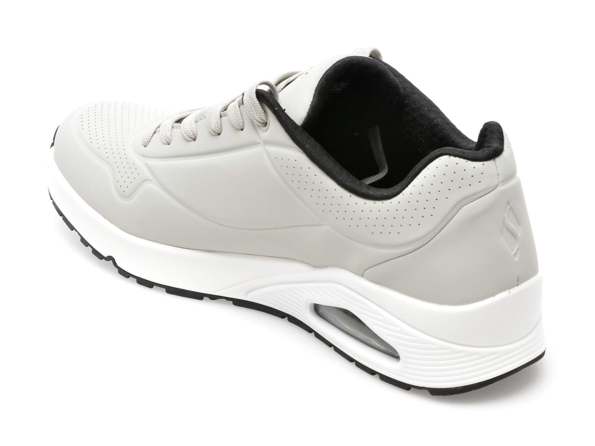 Pantofi sport SKECHERS gri, UNO, din piele ecologica - imagine 5