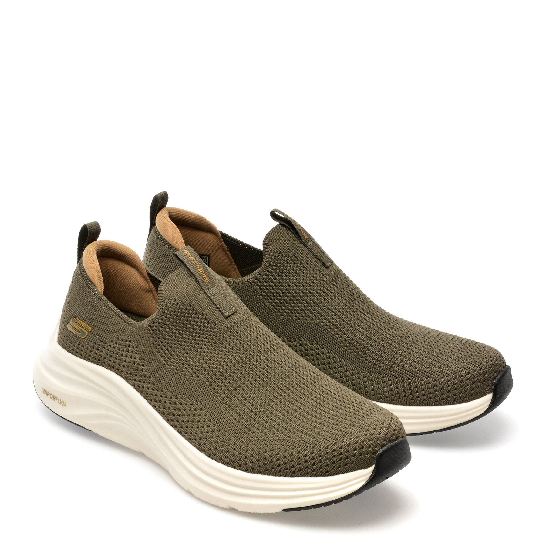 Pantofi sport SKECHERS kaki, VAPOR FOAM, din material textil - imagine 4