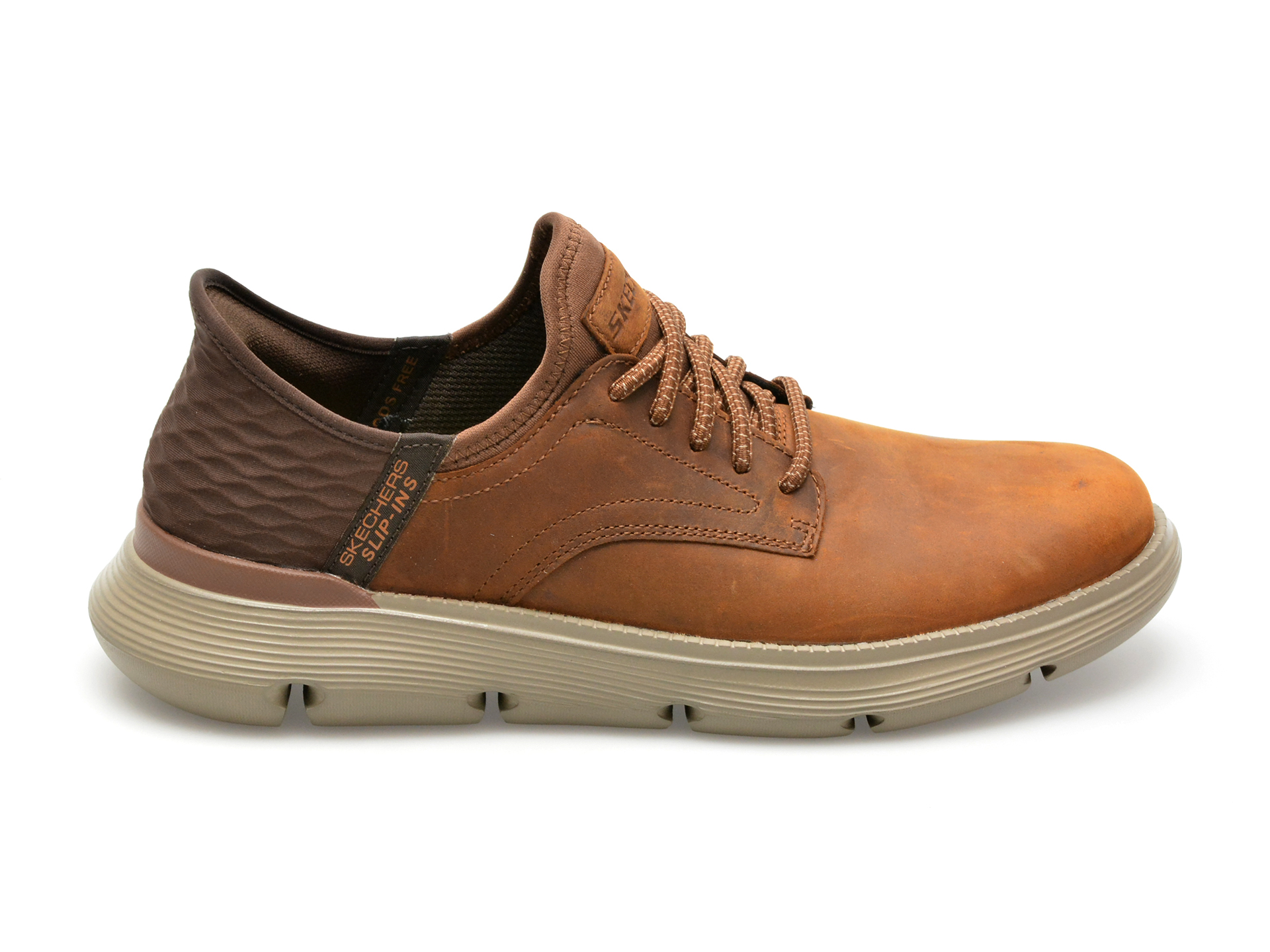 Pantofi sport SKECHERS maro, GARZA, din piele naturala