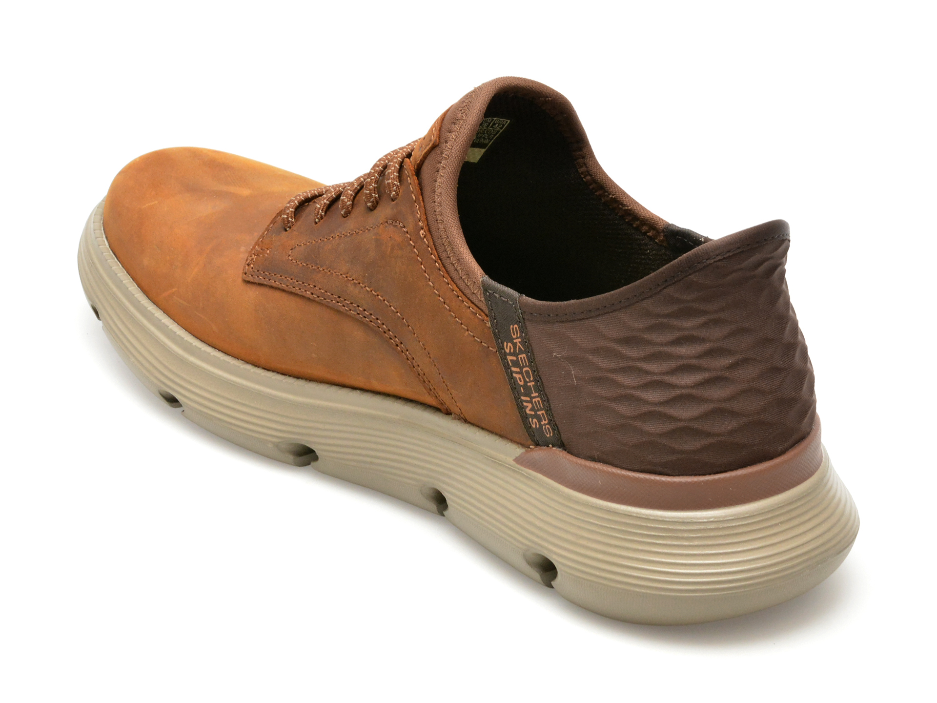 Pantofi sport SKECHERS maro, GARZA, din piele naturala - imagine 5